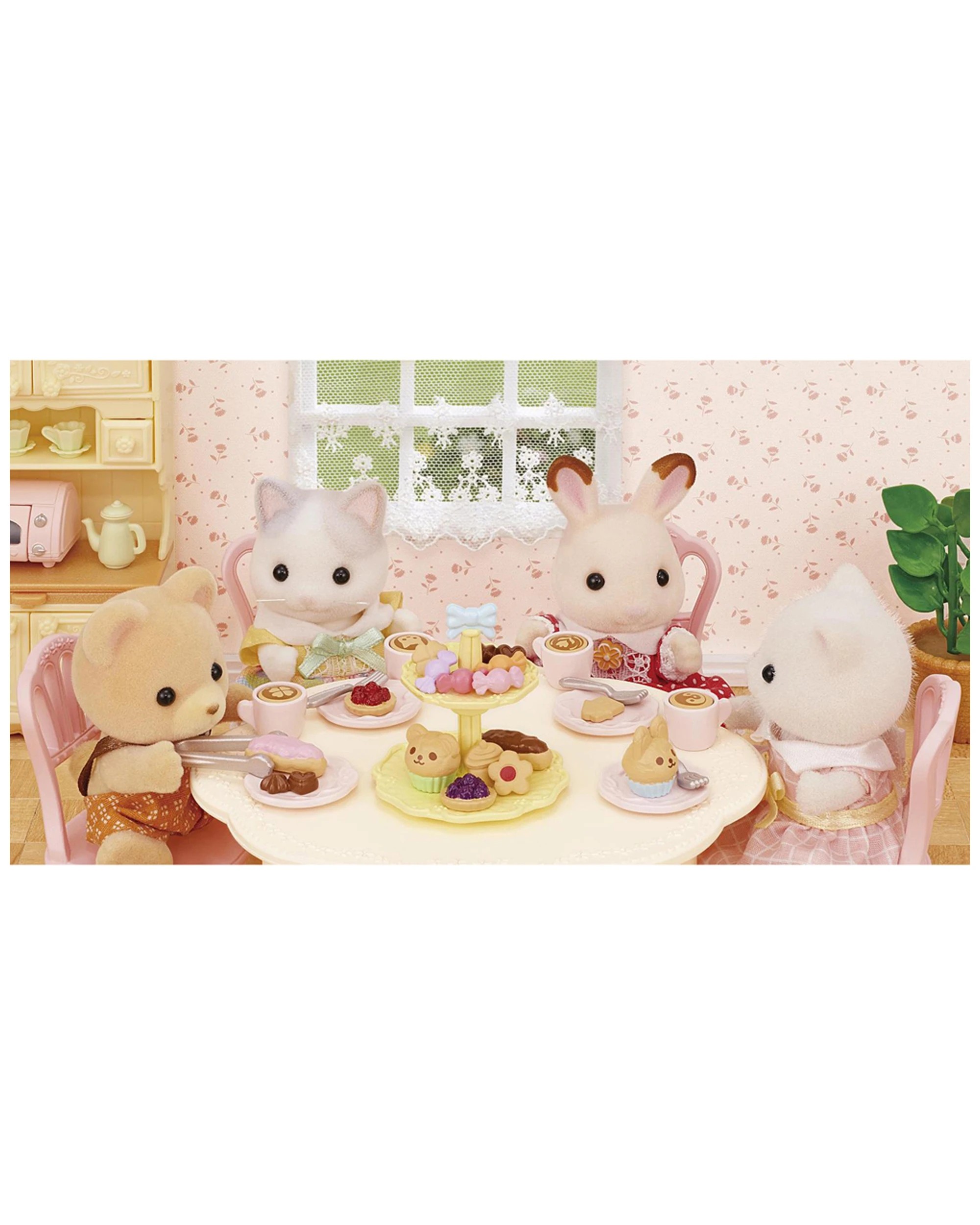 5 Sylvanian Families Sweets Party Table And Chairs Kids Miniature Toy Play Set 3 Plus
 - Multi, 5 of 7