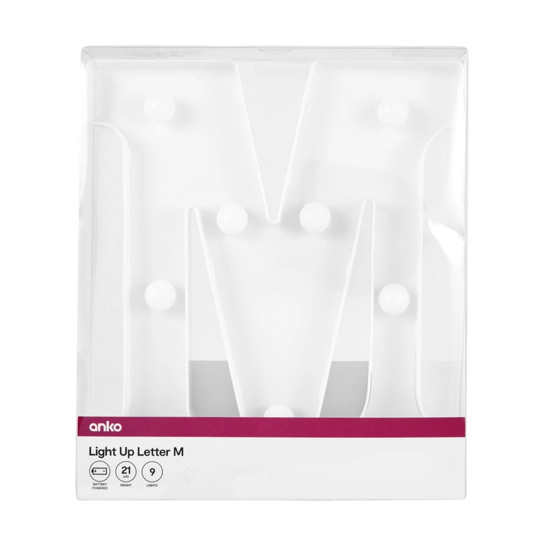 4 Light Up Letter - M, 4 of 5