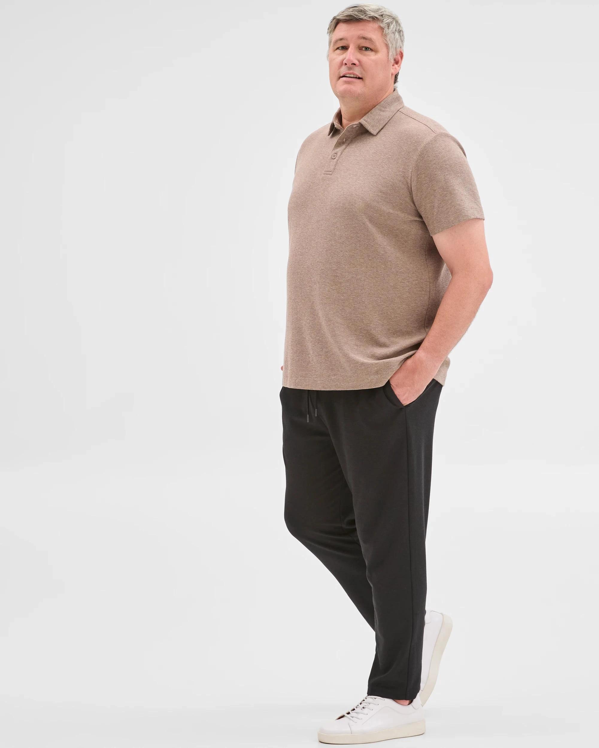 3 Target Plus Size Australian Cotton Blend Textured Polo Top SEPIA, 3 of 6