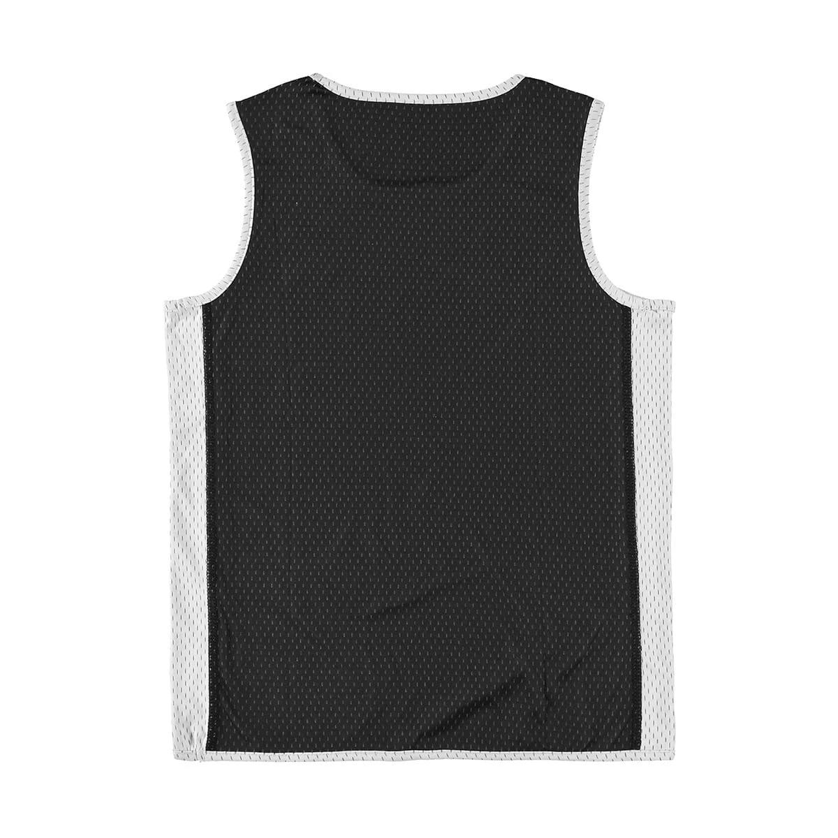 2 Official NBL Kids Reversible Muscle Tank BLACK, WHITE, 2 of 4