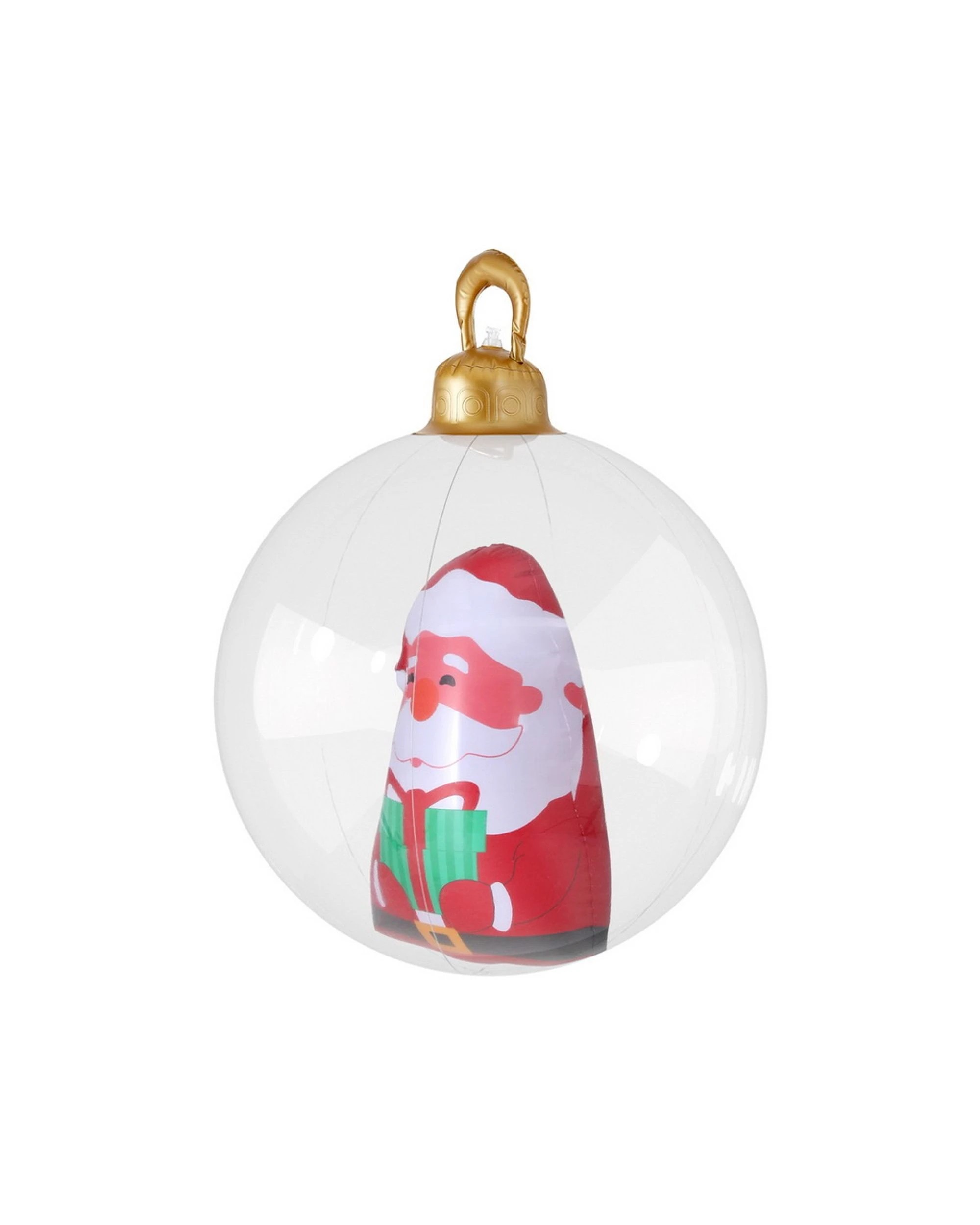 3 Jingle Jollys Christmas Inflatable Ball 60cm Santa Decoration Giant Bauble Clear
 - White, 3 of 3