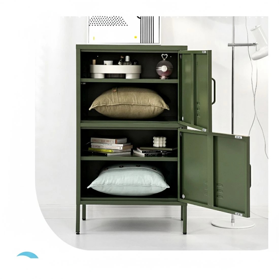5 Artiss Buffet Sideboard Metal Cabinet - Green, 5 of 7