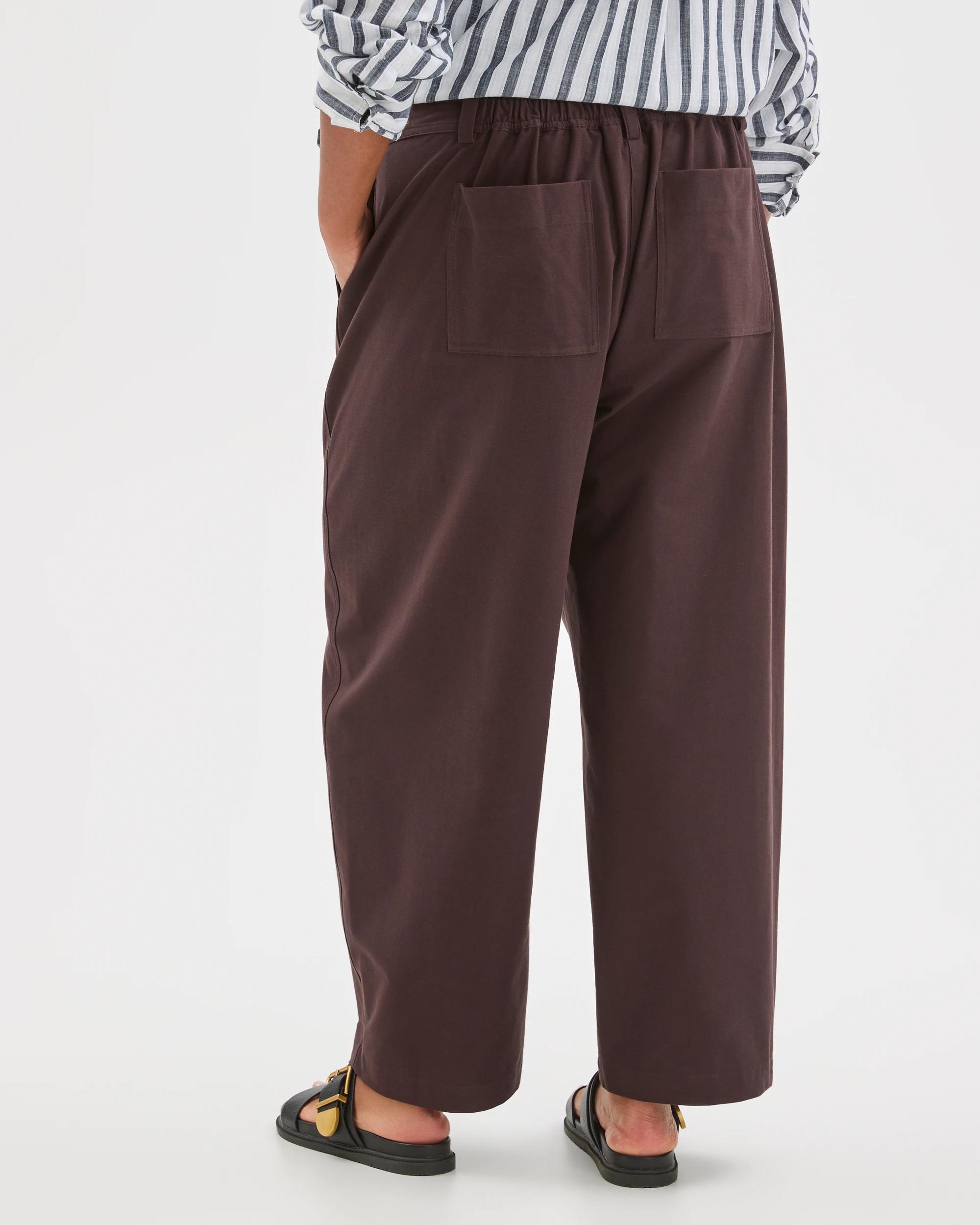 7 Target Curve Plus Size Forward Seam Barrel Leg Pants CHOCOLATE PLUM, 7 of 7