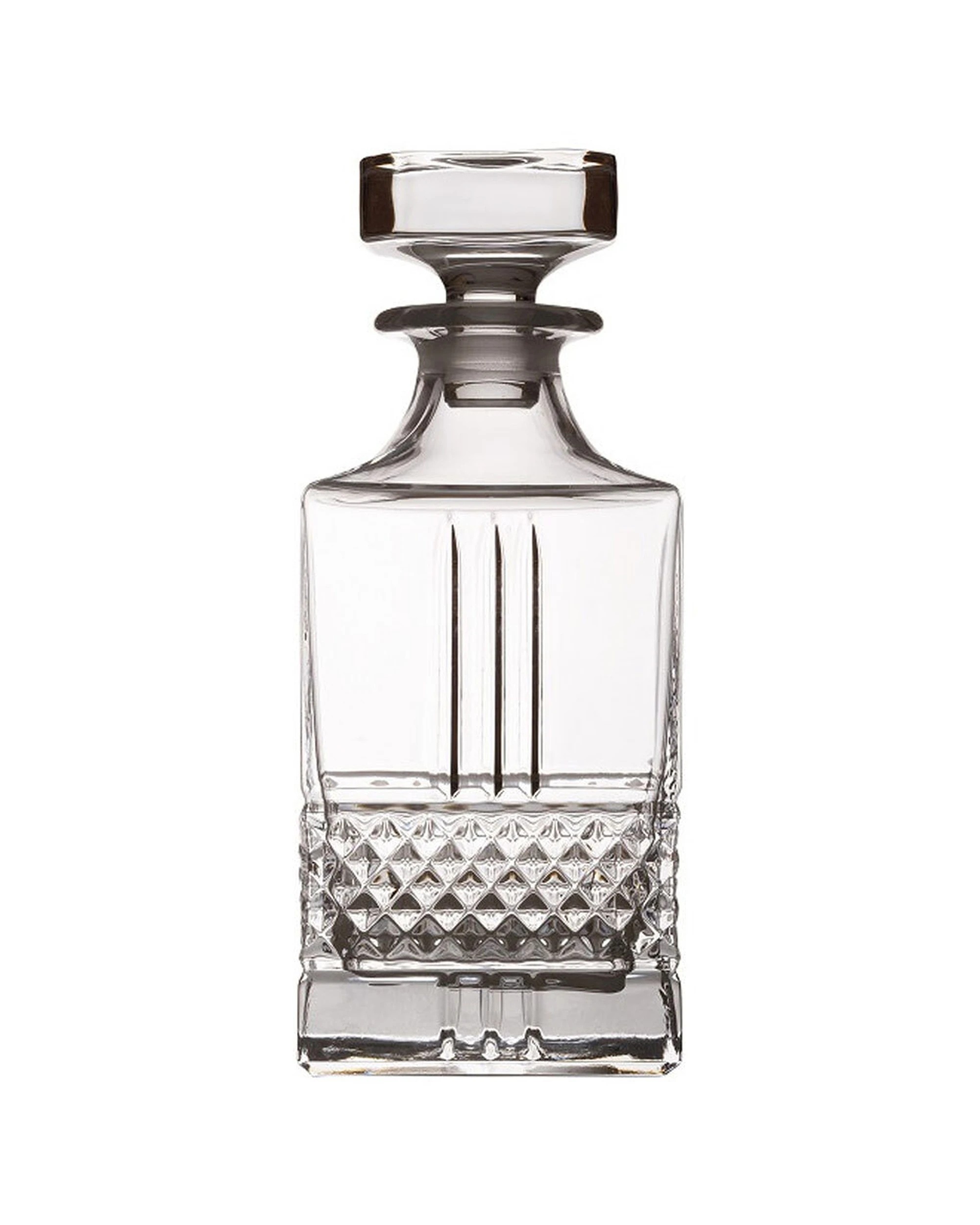 3 Maxwell & Williams Verona 750ml Crystalline Glass Whisky Decanter Art Deco - Clear, 3 of 3