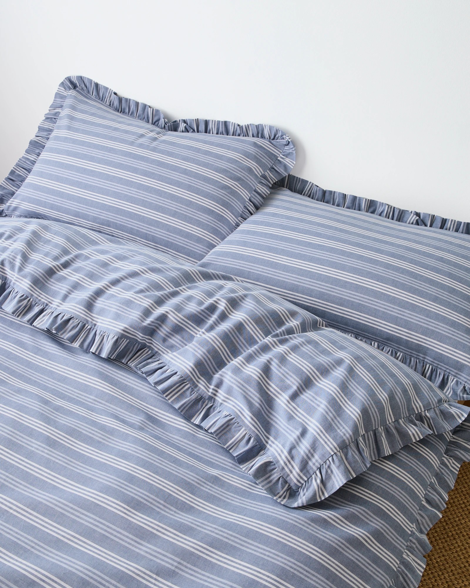 2 Target Yarn Dyed Stripe Cotton Quilt Cover Set
 - Super King Bed
 - Blue, 2 of 3