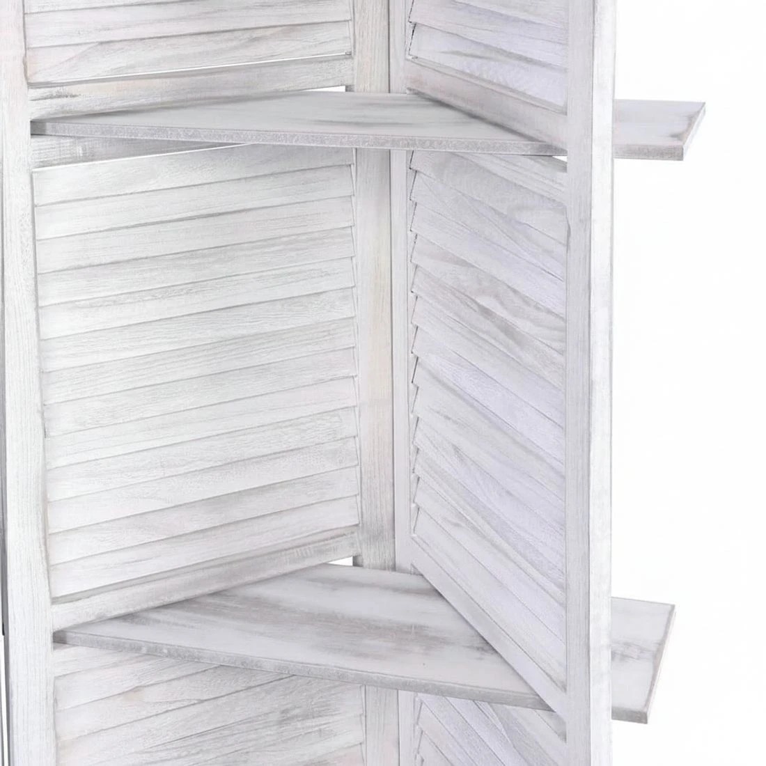 5 Artiss 4 Panel Room Divider Screen 163x170cm Shelf - White, 5 of 8