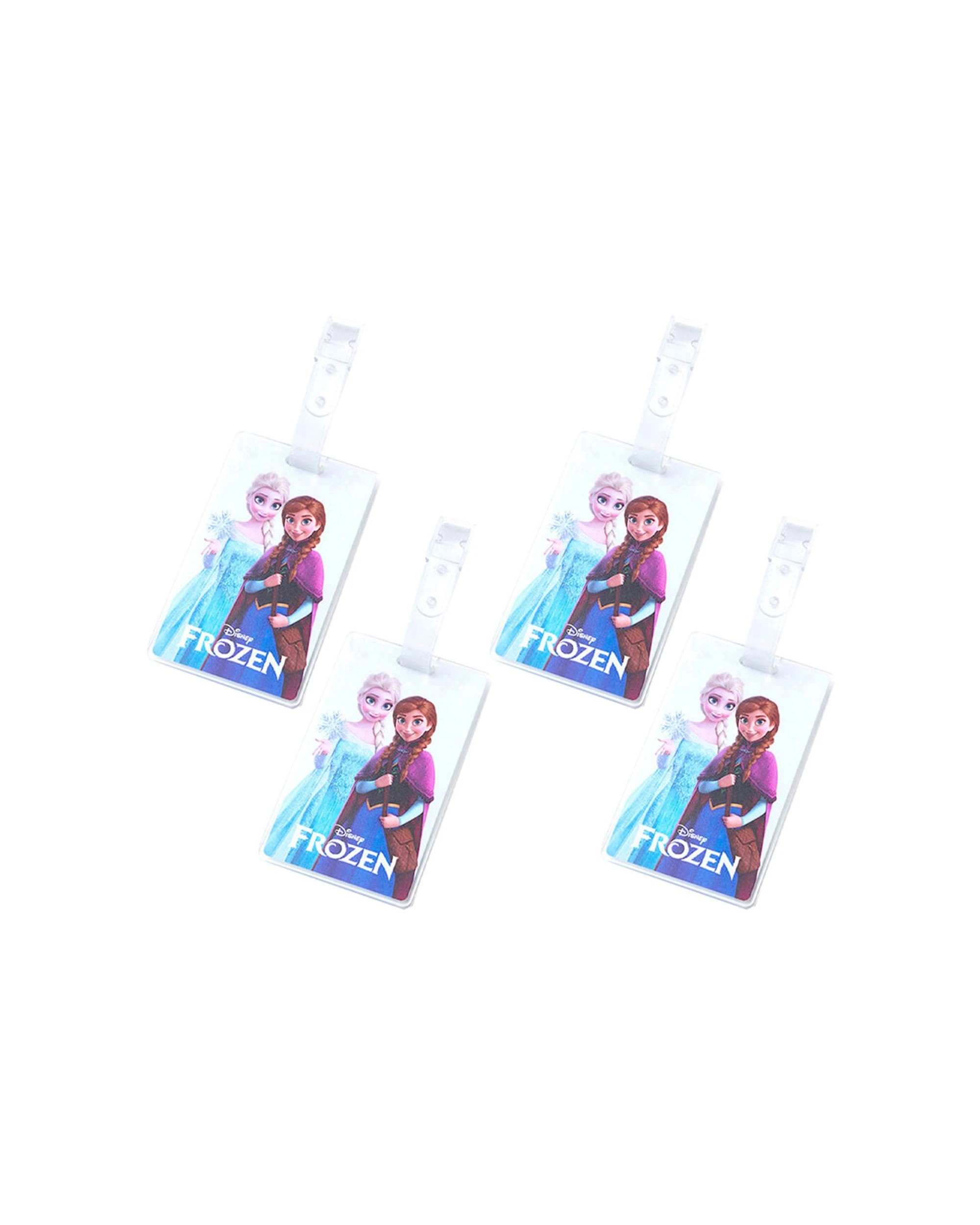 1 Disney 4Pk Luggage Tag Suitcase Identity Label Durable Design - Frozen - Clear, 1 of 3