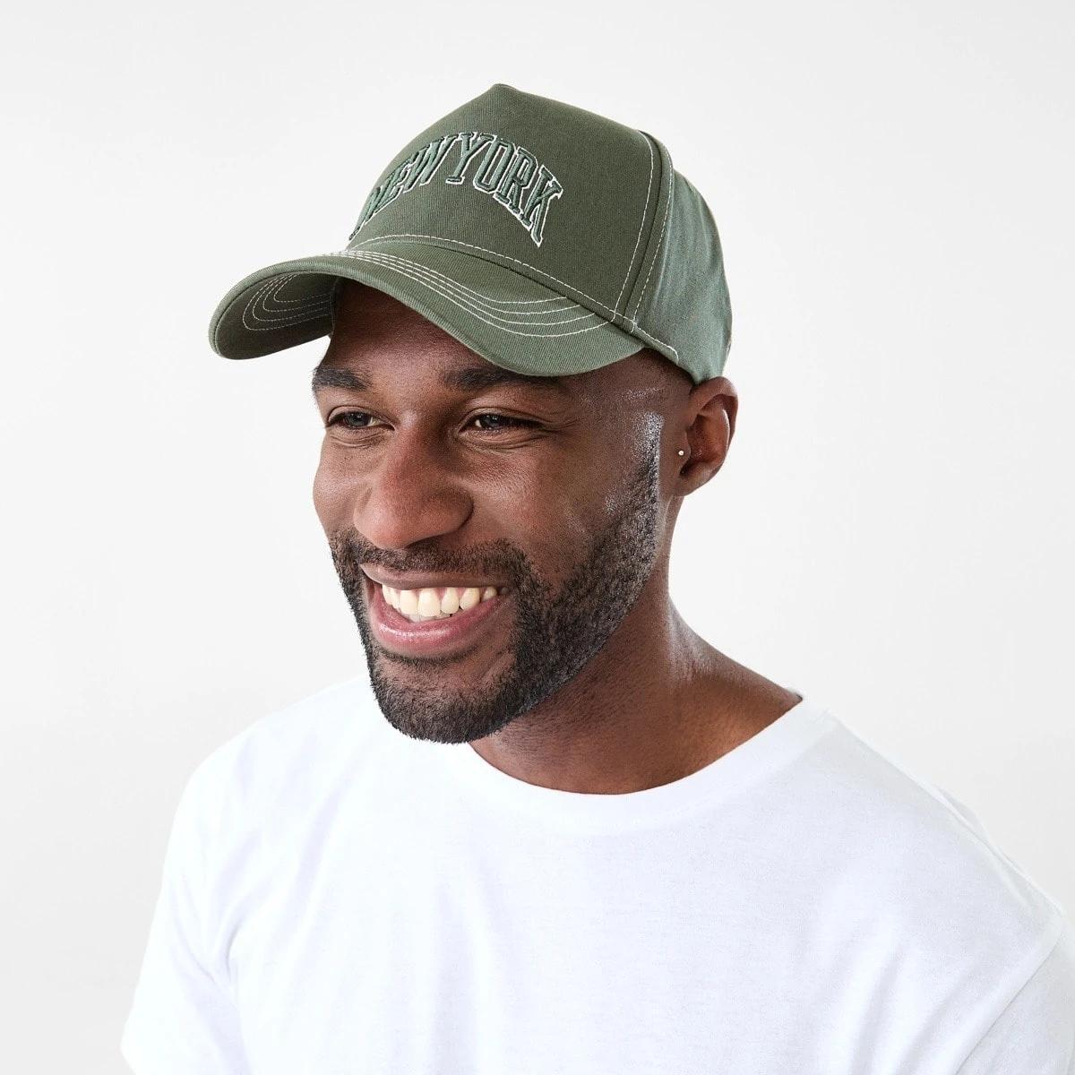 4 Snapback Baseball Cap Grn Khaki, 4 of 4