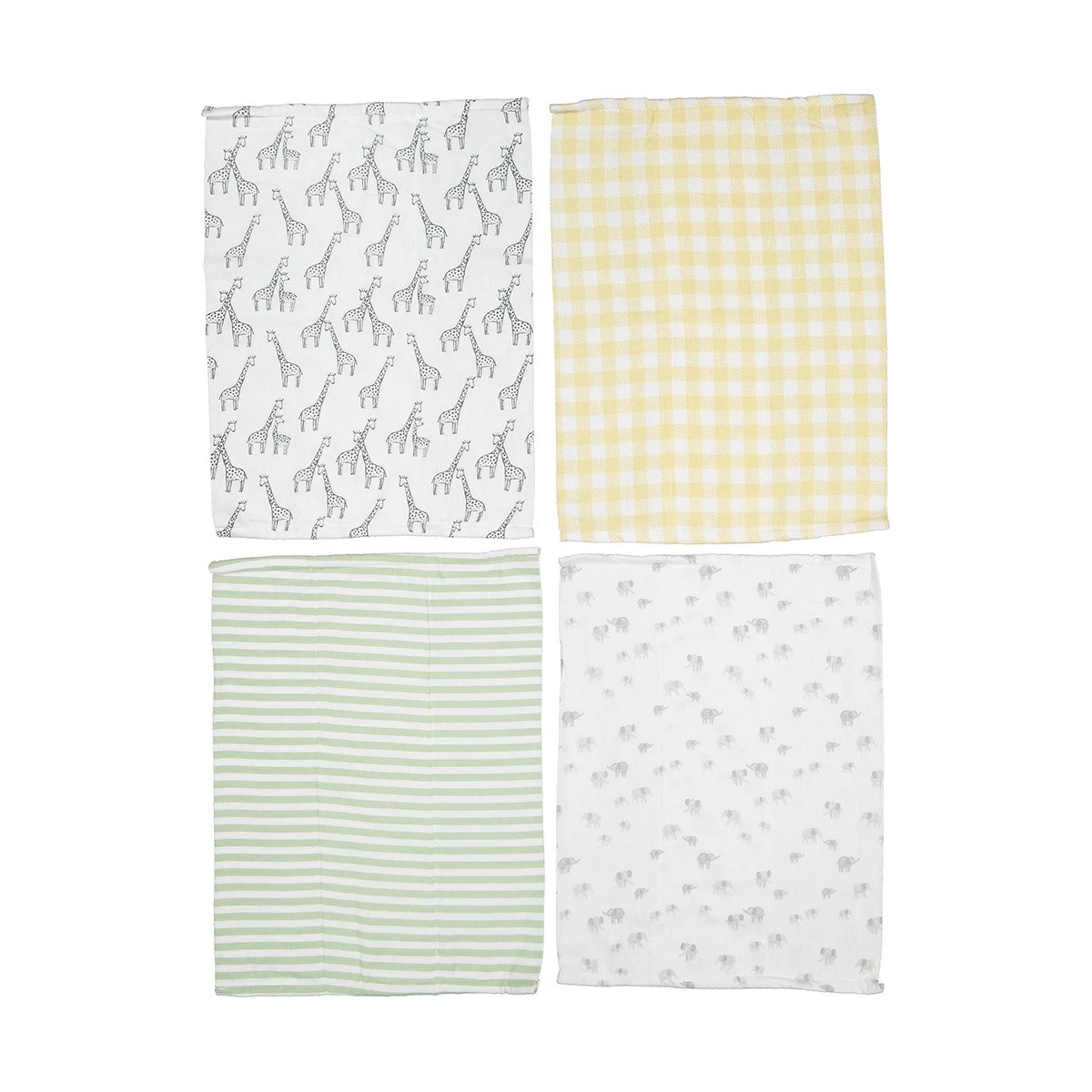 3 4 Pack Organic Cotton Burping Cloths, 3 of 8