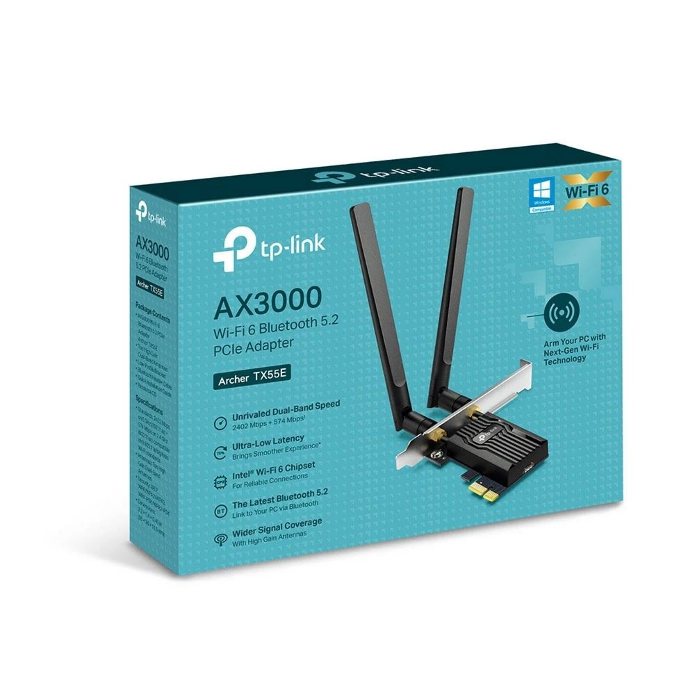 2 TP-Link AX3000 TX55E WiFi 6 Bluetooth 5.2 PCIe Adaptor, 2 of 2