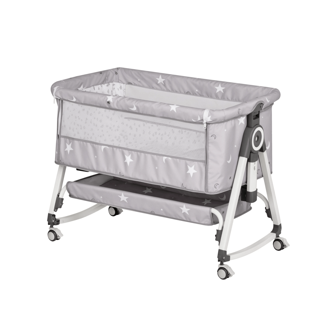 4 Advwin 3 in 1 Baby Bassinets Bedside Crib with Mattress 6 Height Adjustable Bedside Bassinet for Newborn, 4 of 9