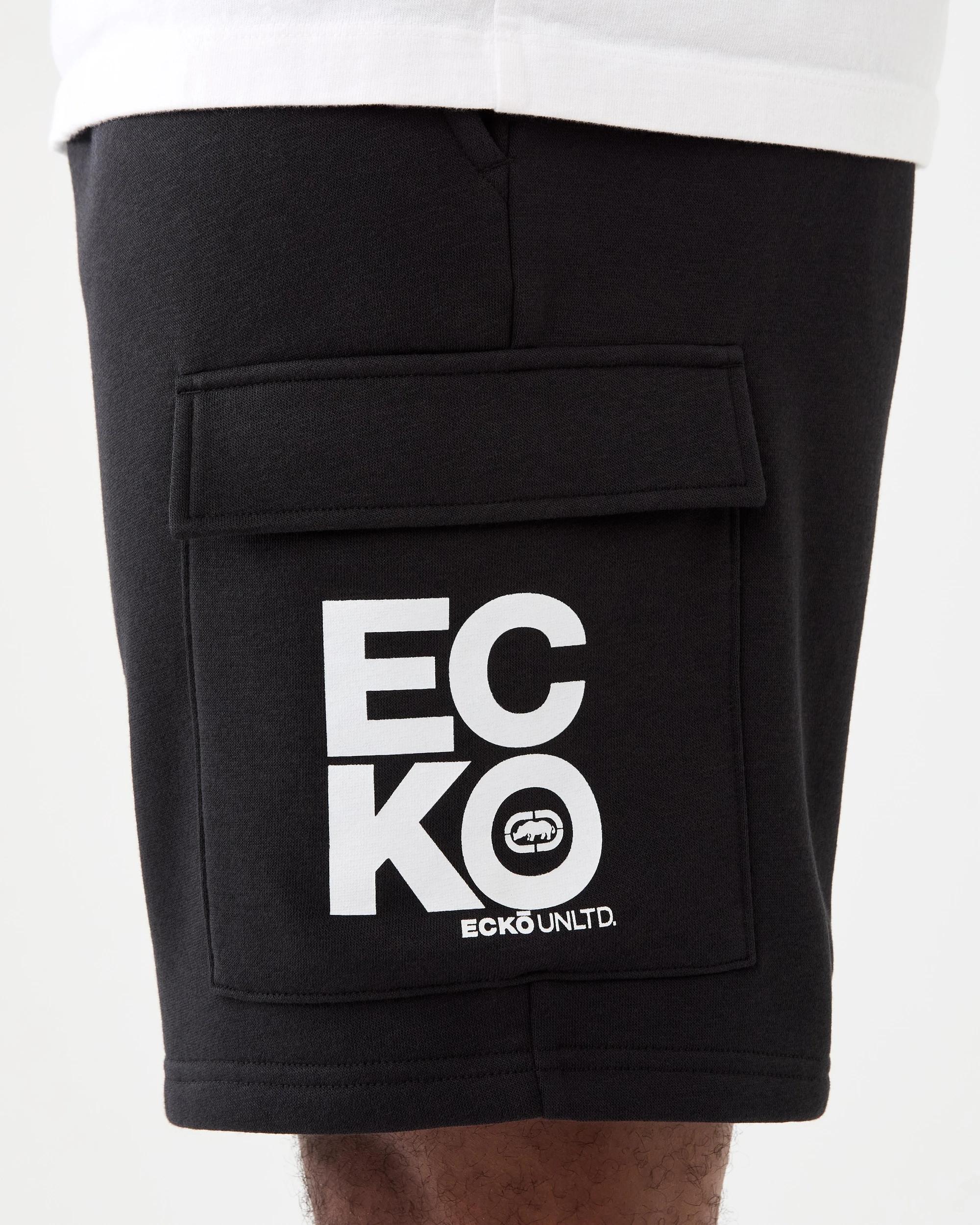 6 Ecko License Fleece Shorts Black, 6 of 7