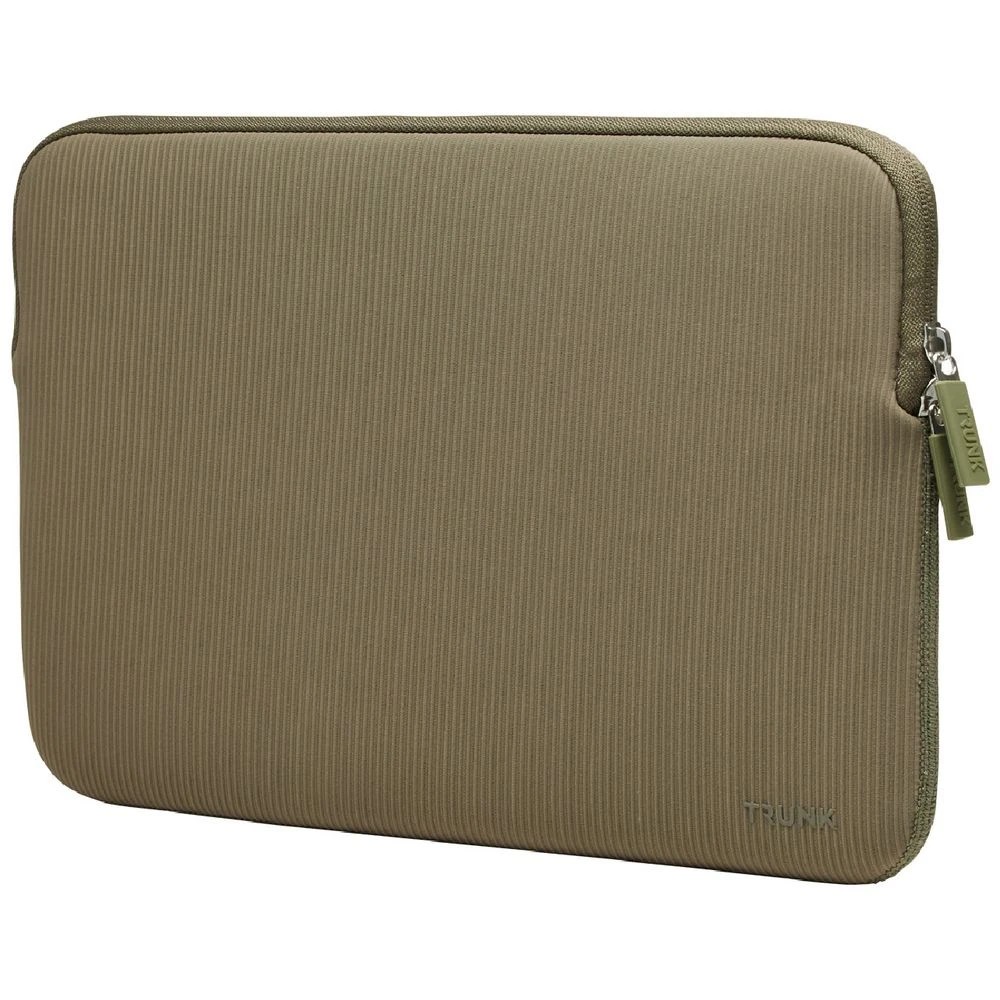 2 Trunk 14" Ribbed Velvet Laptop Sleeve Sagebrush Green, 2 of 3