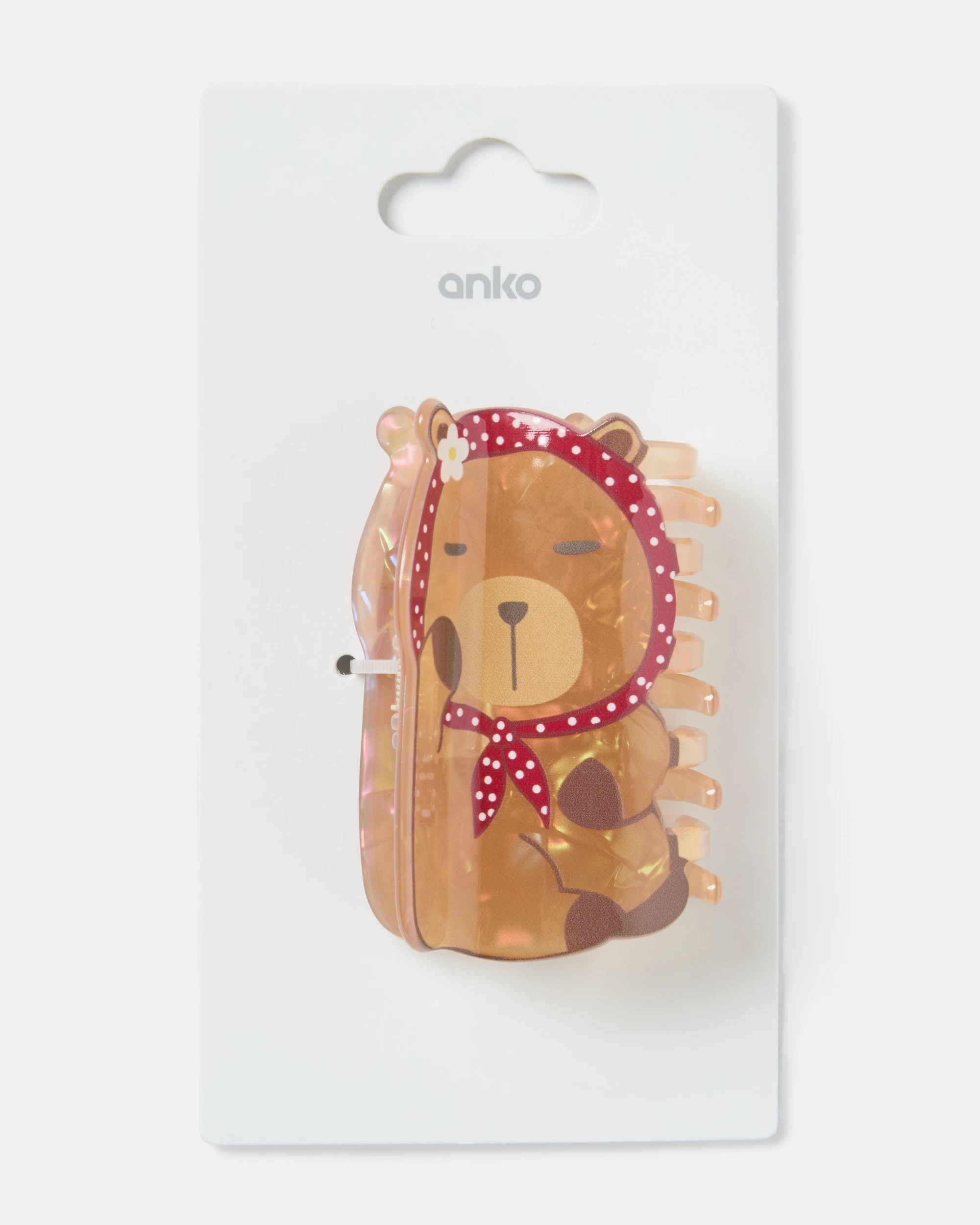 3 Brown Novelty Capybara Claw Hair Clip, 3 of 3