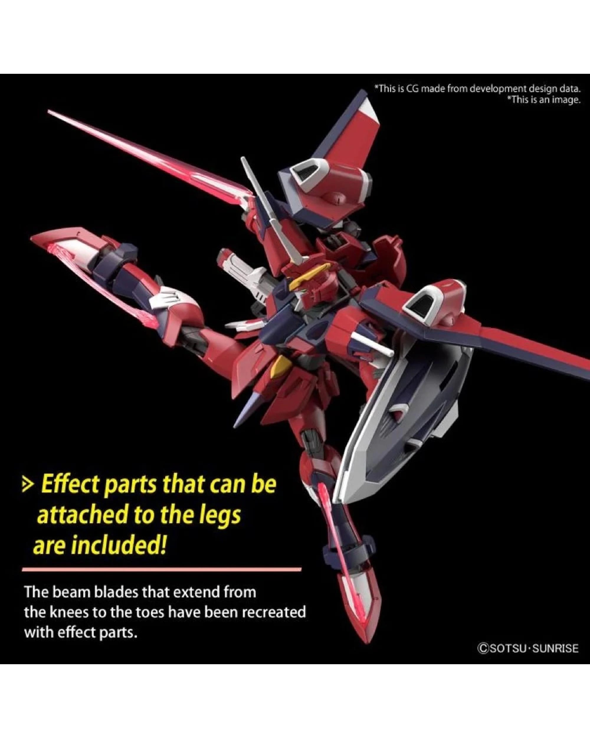 10 Bandai Gundam Immortal Justice Gundam HG 1/144 Model Kit - Red, 10 of 10