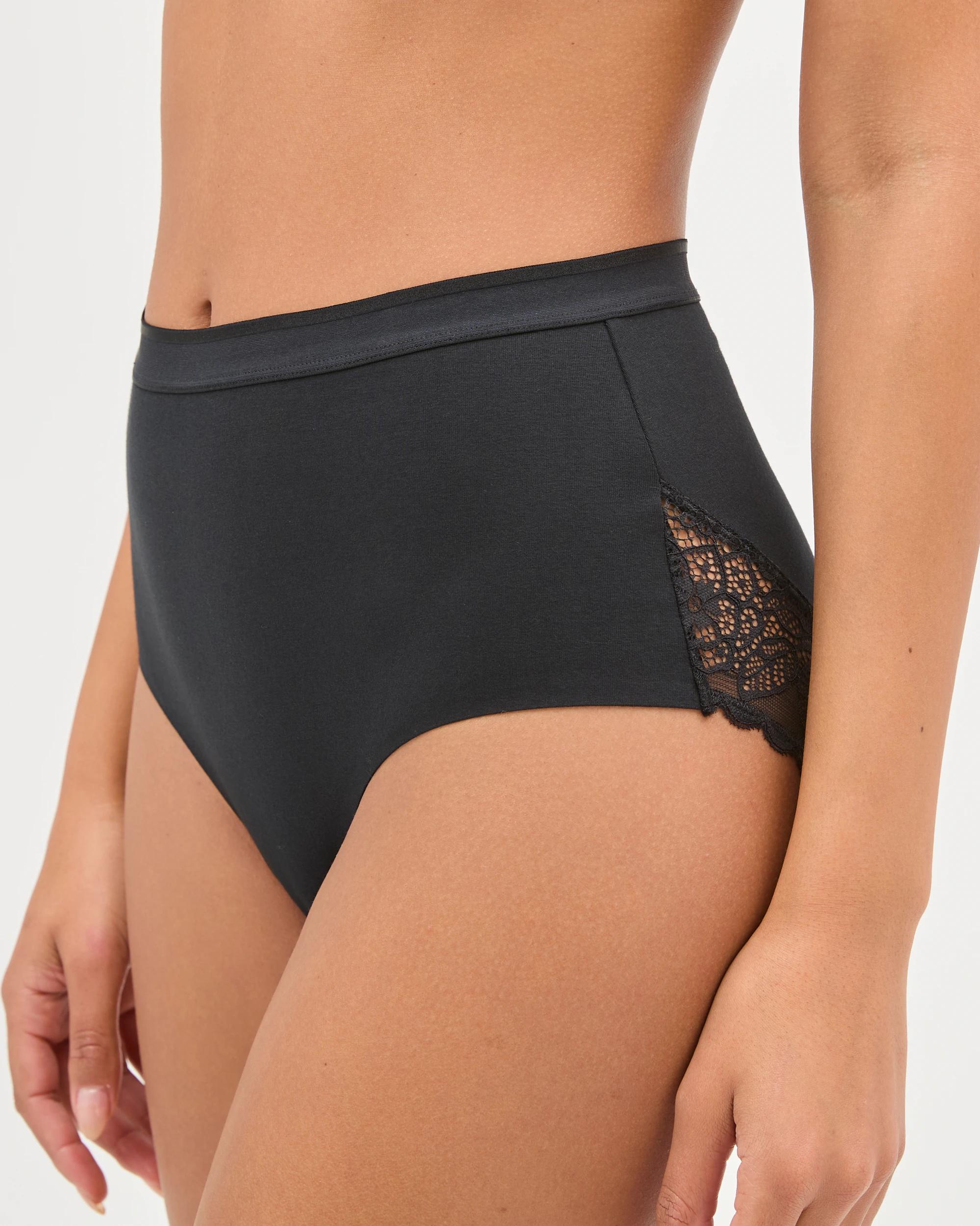 3 Target Woman Australian Cotton Blend 2 Pack Luna Lace Light Shaping Full Briefs BLACK, 3 of 4