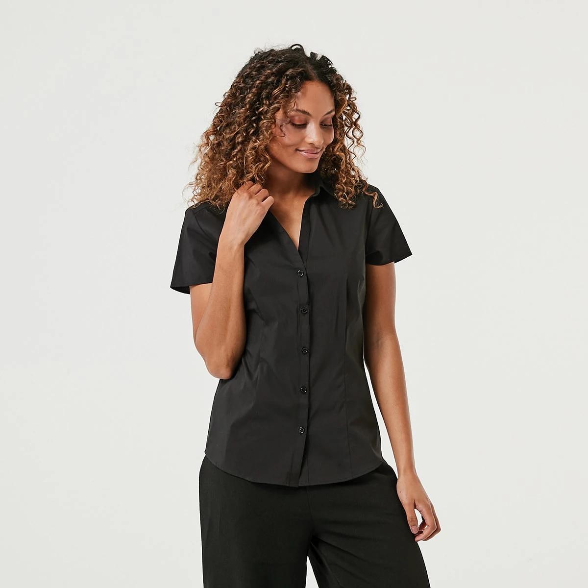2 Short Sleeve Work Shirt Black, 2 of 8