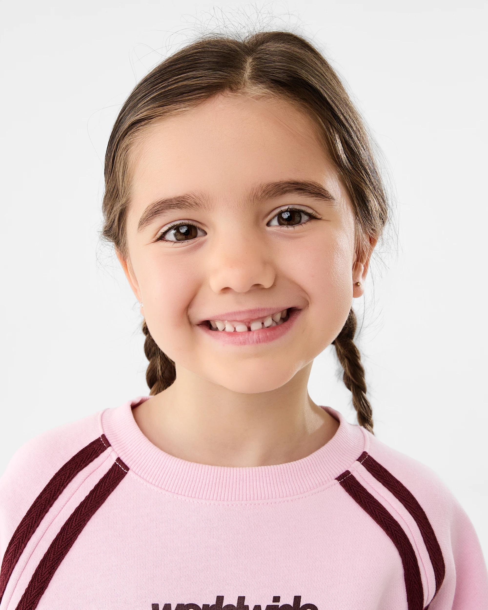 3 Raglan Sport Crew Neck Sweatshirt Pink Ball, 3 of 8
