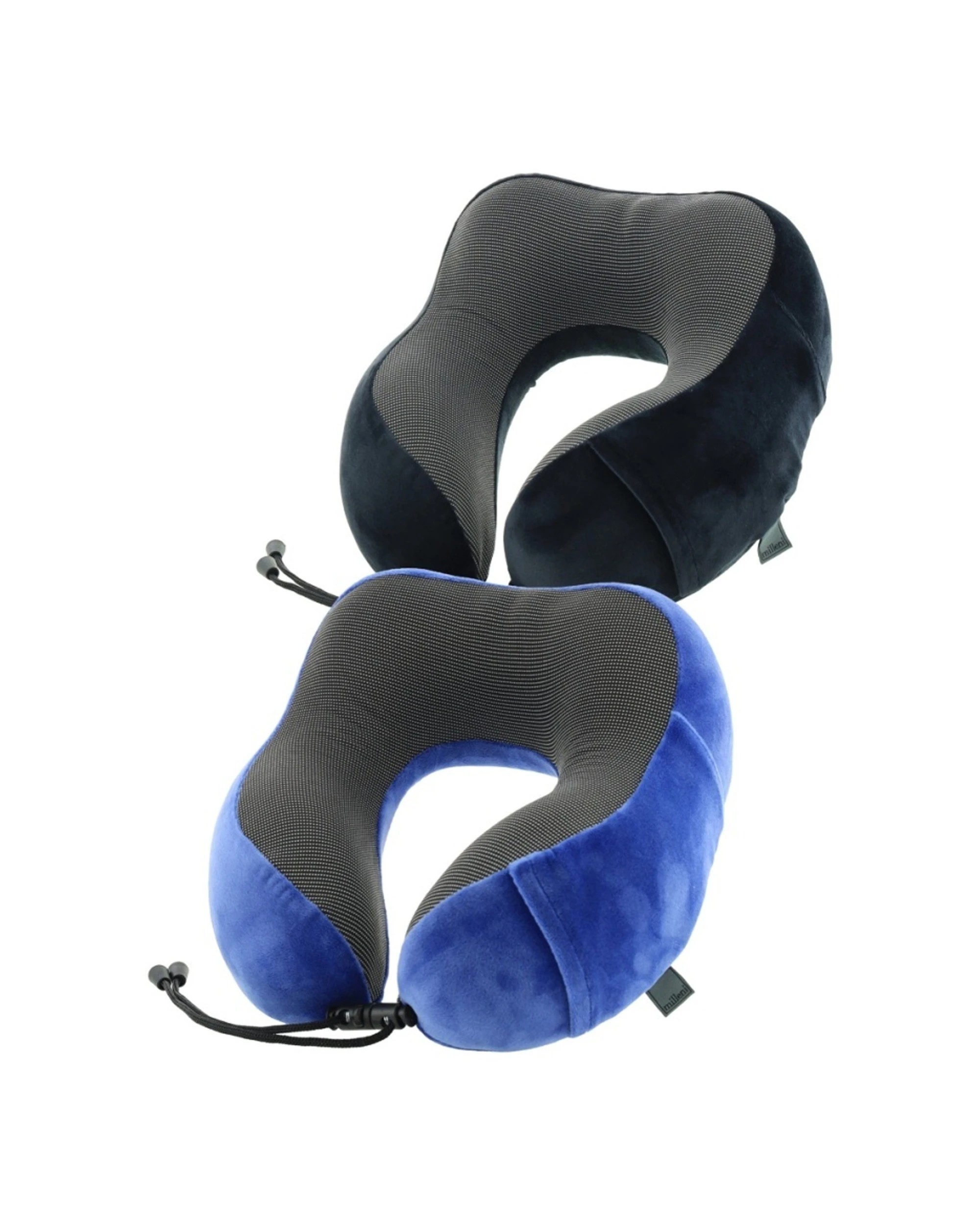 1 Milleni 2pc Travel Sleep Easy Pack Memory Foam Neck Pillows Ergonomic Snap - Multi, 1 of 3