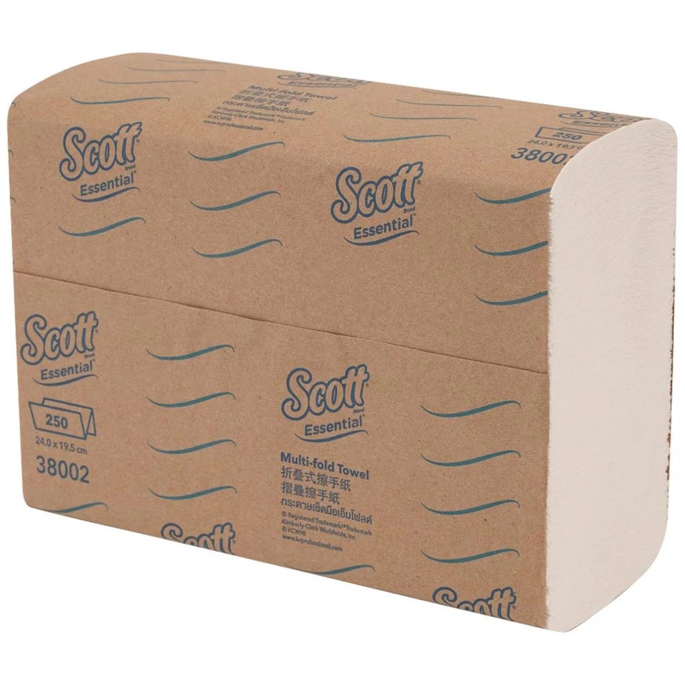 4 Scott ESSENTIAL Multifold Paper Towels 1 Ply 38002 16 Pack, 4 of 5