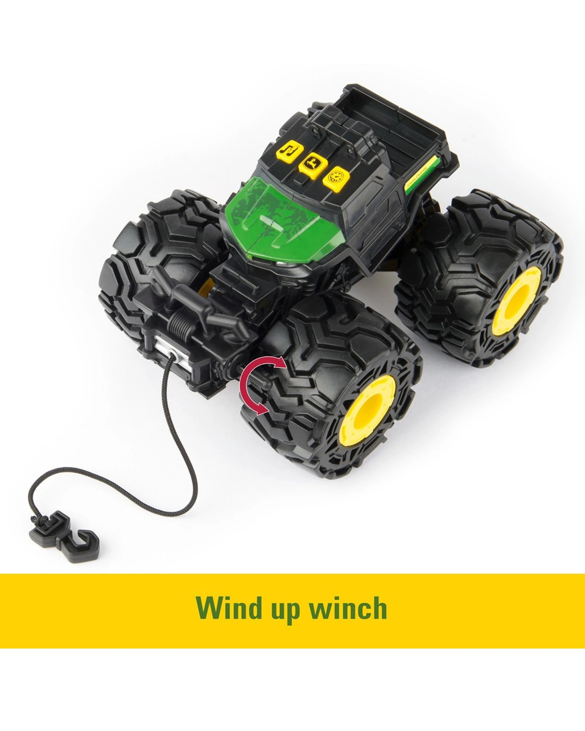 4 John Deere Kids Monster Treads Light Sound Gator Kids Toy Super Bouncy Tyres - Multi, 4 of 8