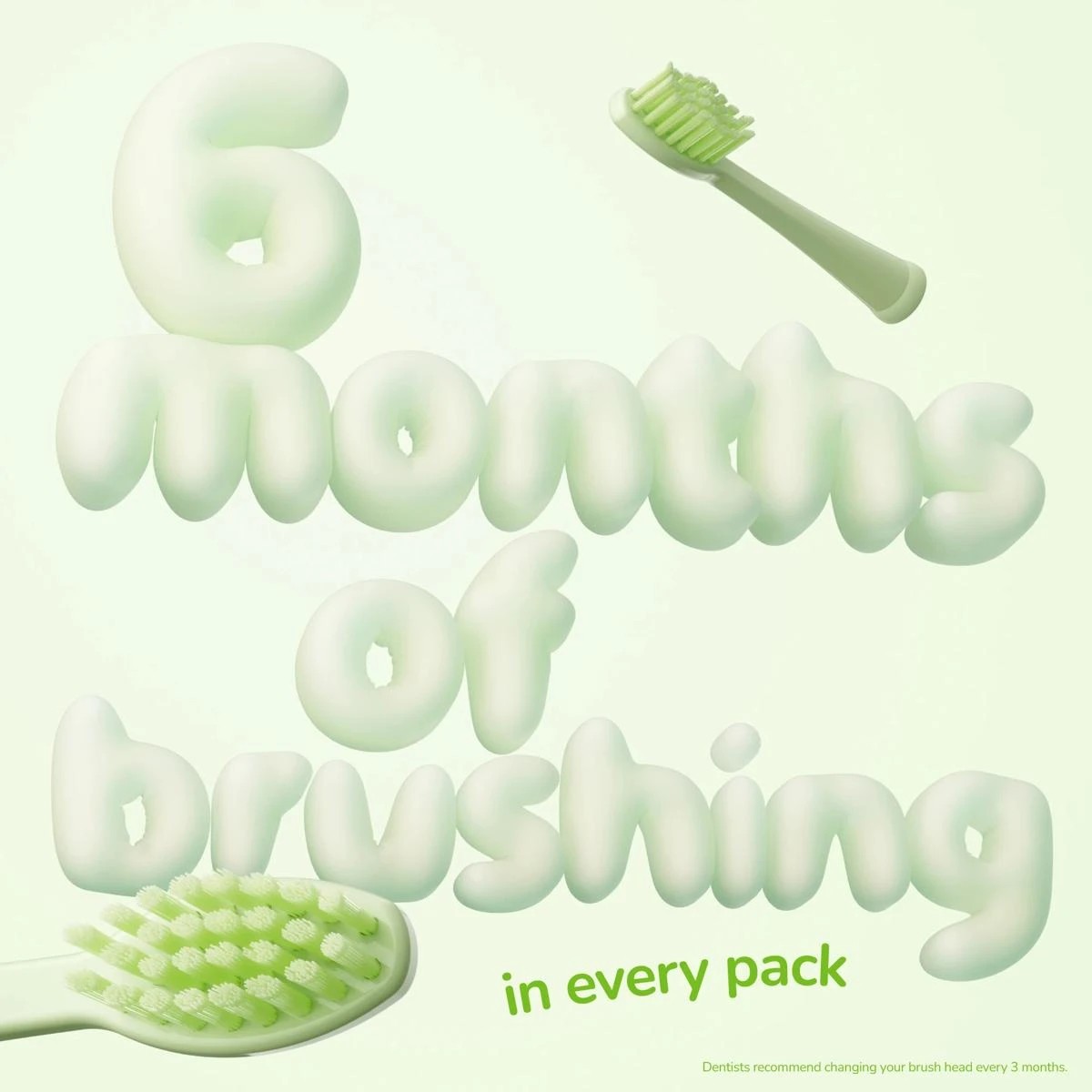 4 Original Squishmallows 2 Pack Ordo Sonic Kids Battery Brush Heads - Rutabaga, 4 of 7