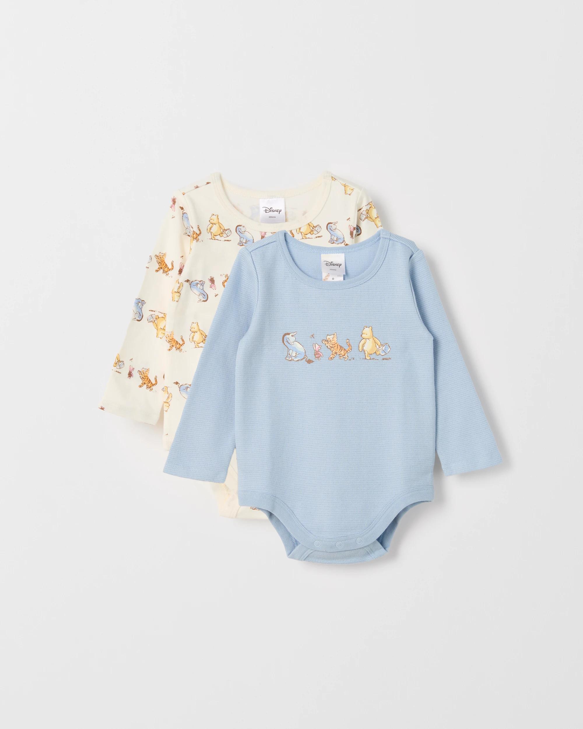 1 Disney Winnie The Pooh Australian Cotton 2 Pack Baby Bodysuits WINNIE, 1 of 5