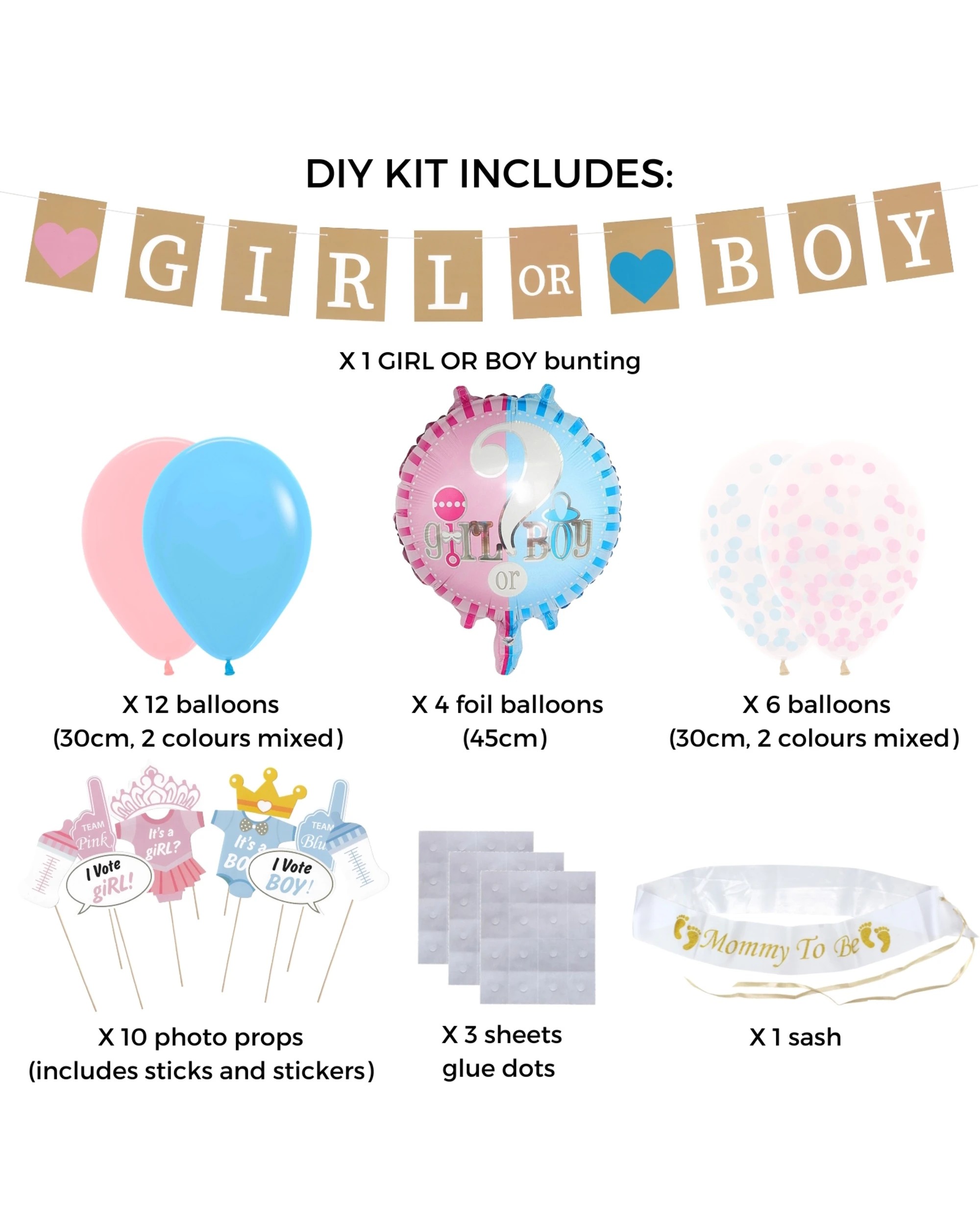 2 Party Maker Gender Reveal Balloon Decorating Kit - Multi, 2 of 3