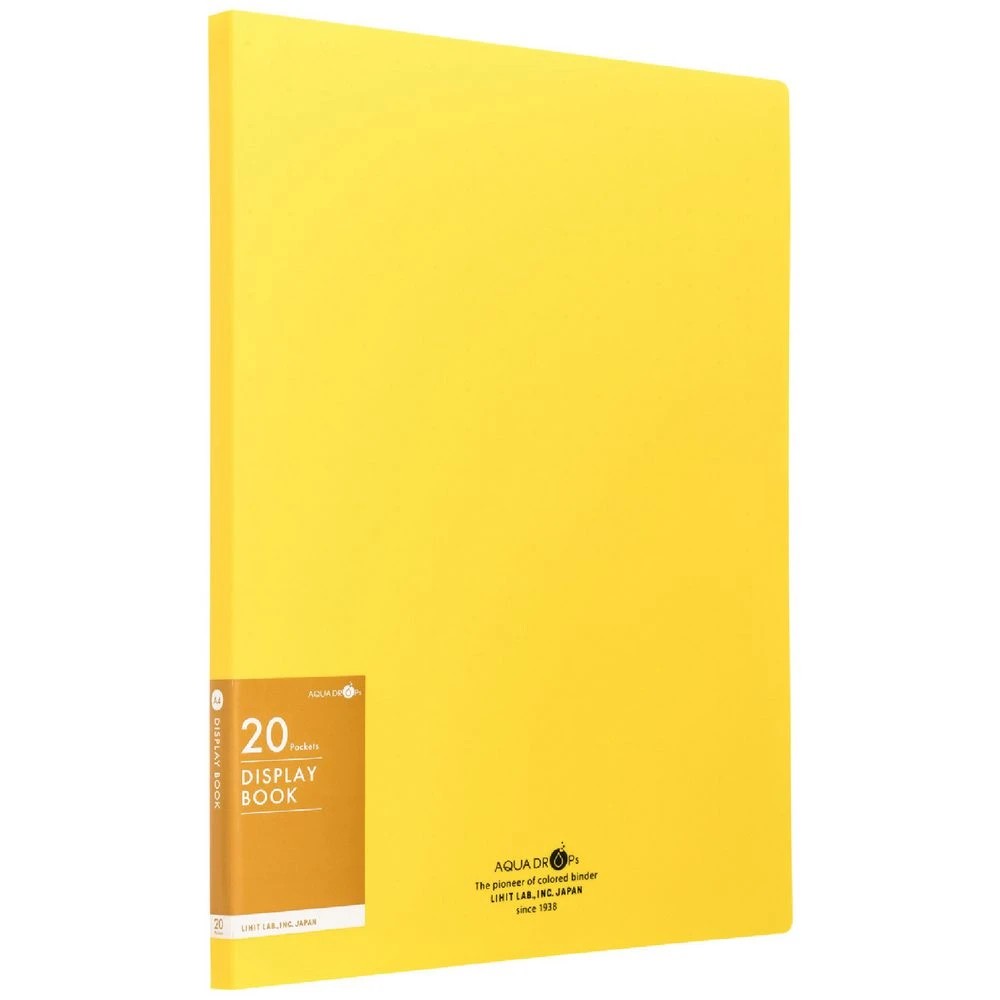 1 Aqua Drops Display Book A4 20 Pockets Vivid Yellow, 1 of 4