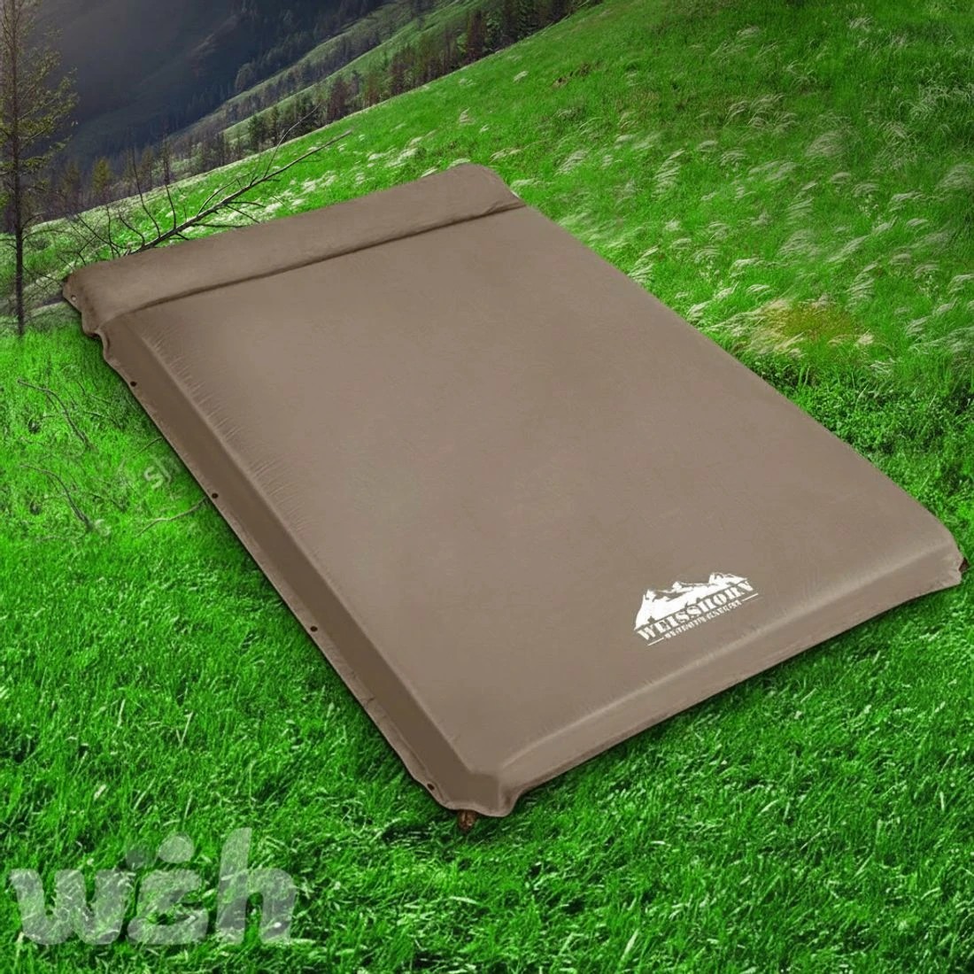 5 Weisshorn Self Inflating Mattress 10CM Camping Sleeping Mat Air Double Coffee - Brown, 5 of 6