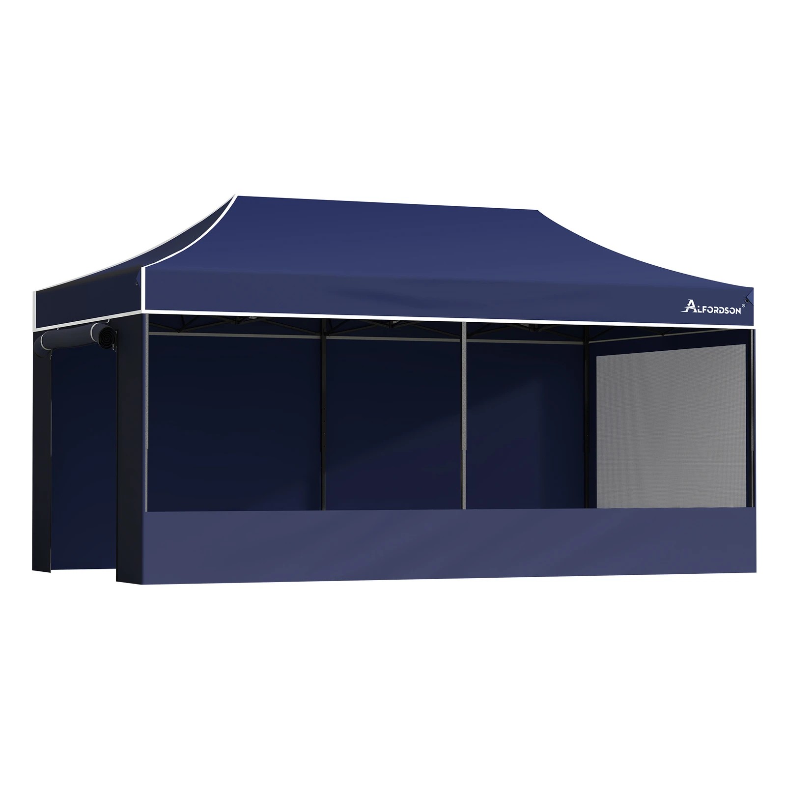 1 Alfordson Gazebo 6x3m Pop Up Marquee 600D Oxford Folding Camping Tent - Blue, 1 of 10