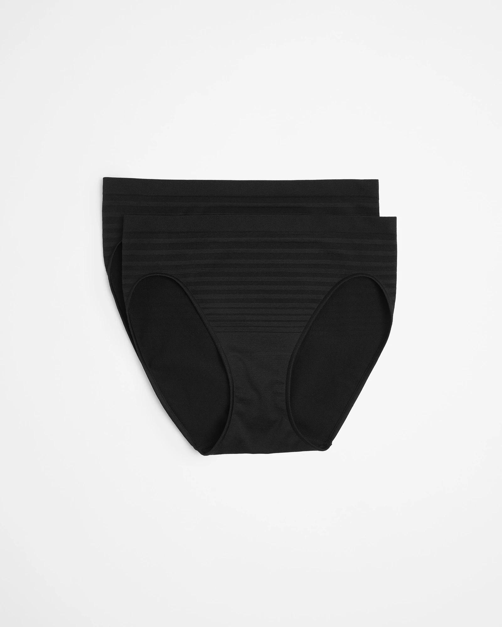 1 Target 2 Pack Matte And Shine High Cut Briefs BLACK, 1 of 4