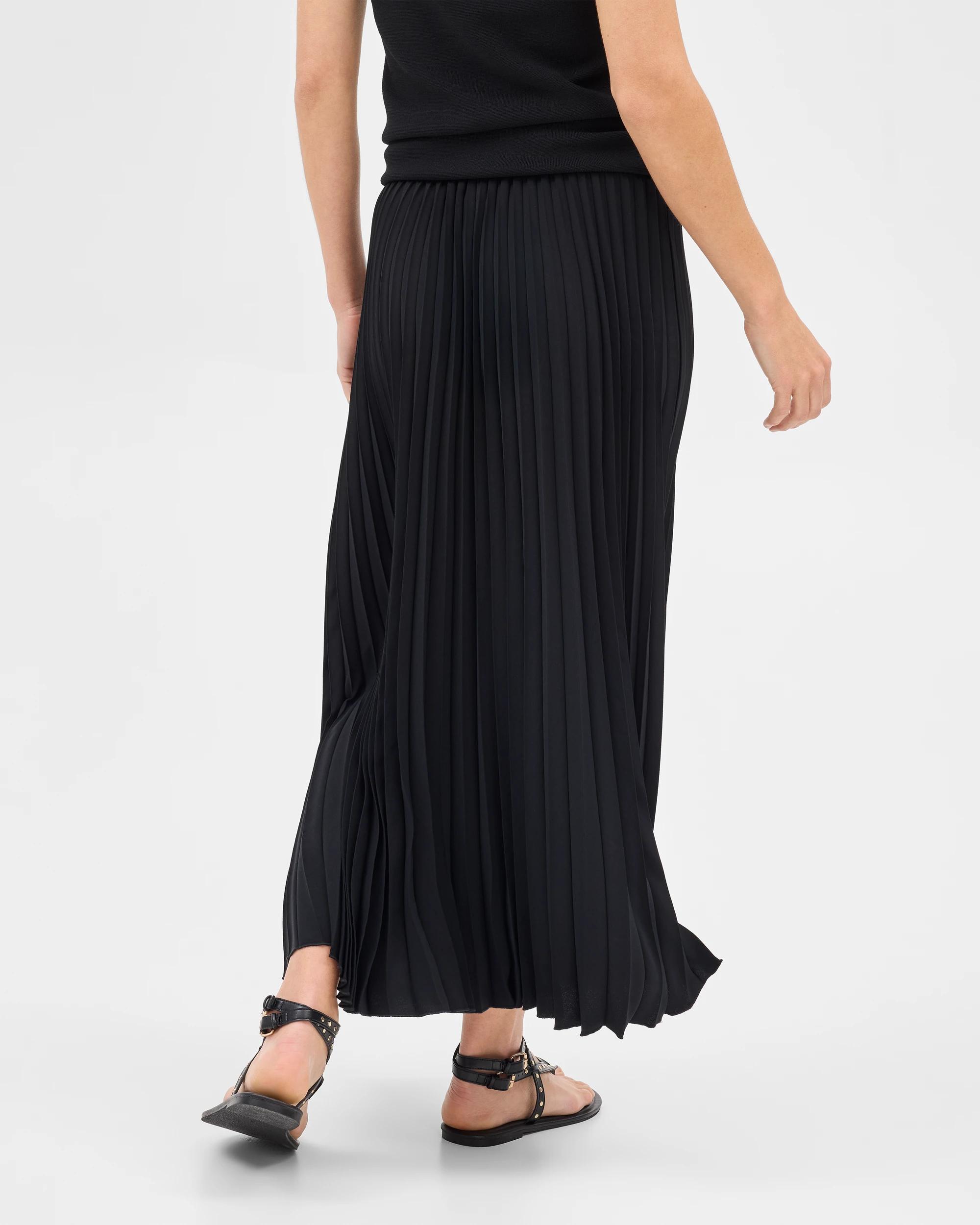 6 Wrap Pleated Midi Skirt - Preview BLACK, 6 of 7