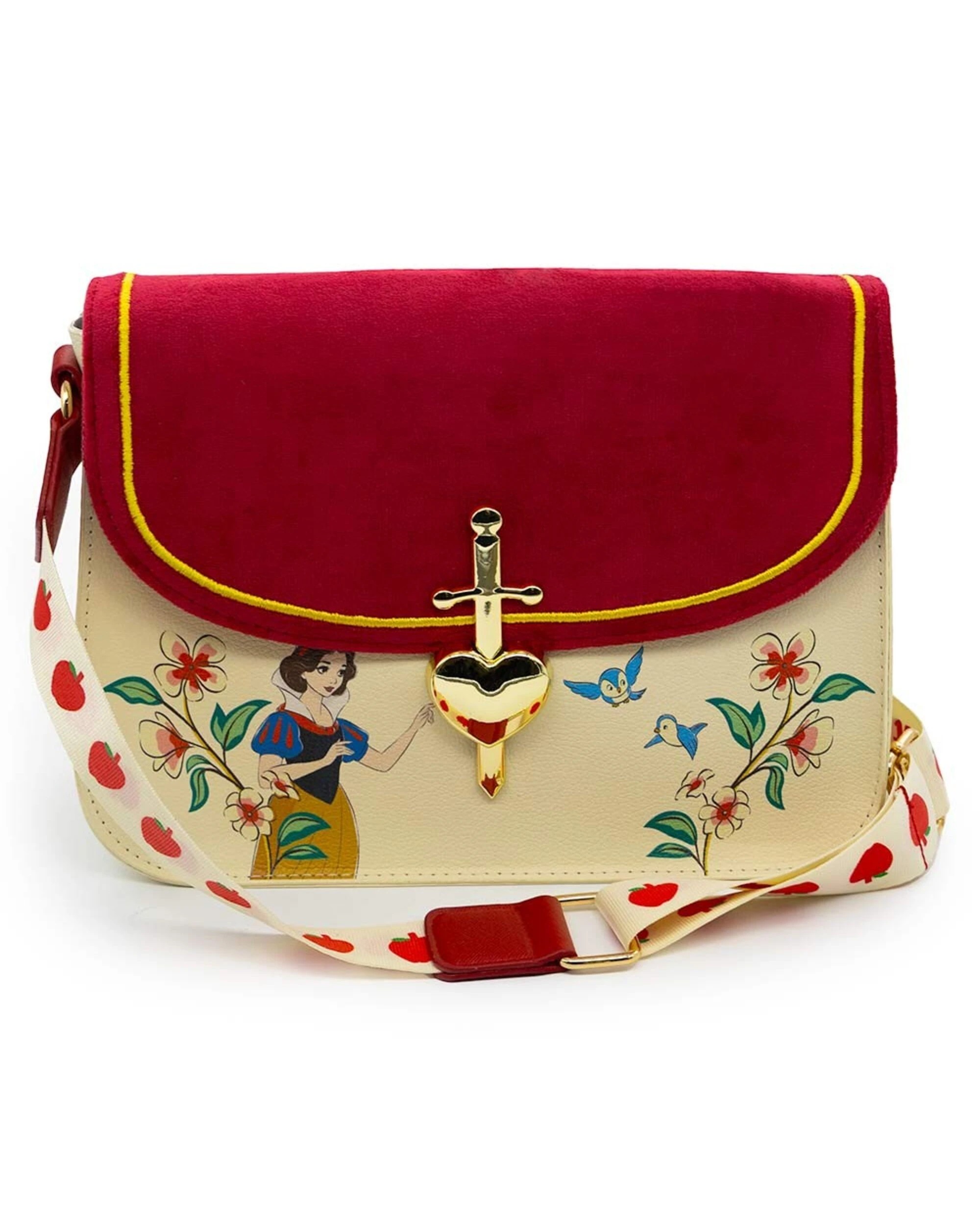 1 Disney - Snow White (2025) - Just One Bite Crossbody Bag - Cream,Red, 1 of 5