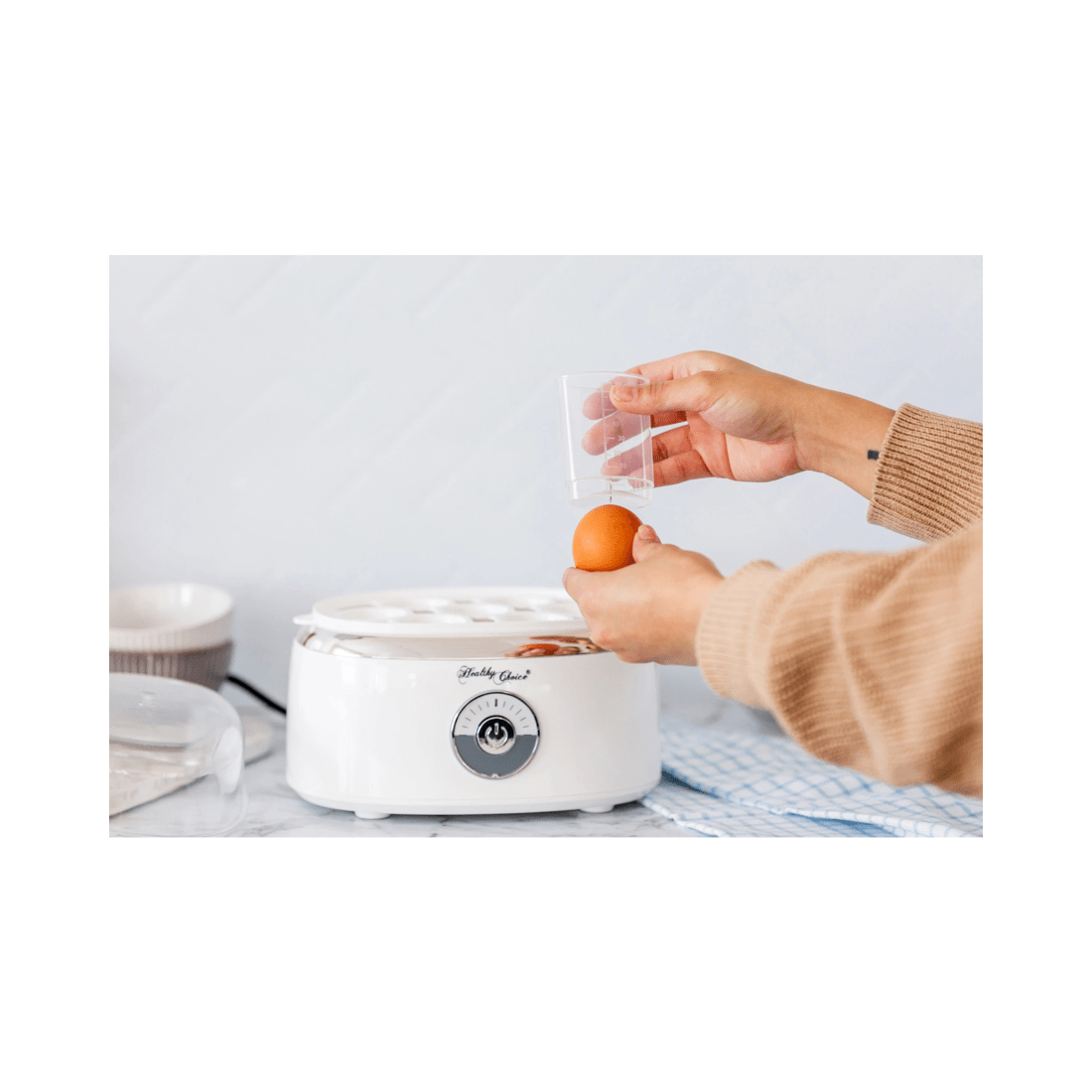 6 Healthy Choice Electric Egg Steamer, Fits 7 Eggs &amp;amp; Cooked Perfectly, 6 of 7