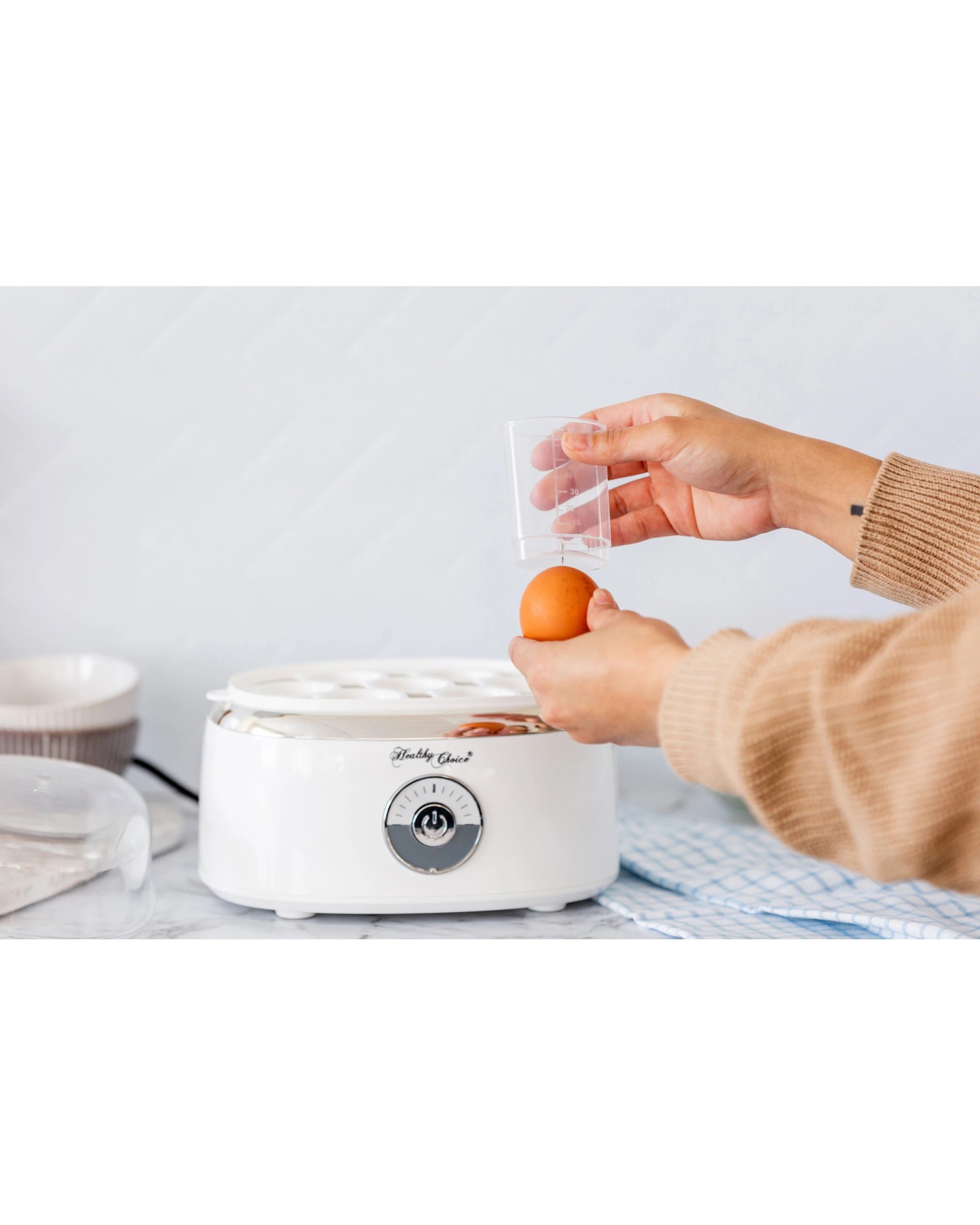 6 Healthy Choice Electric Egg Steamer, Fits 7 Eggs & Cooked Perfectly, 6 of 7