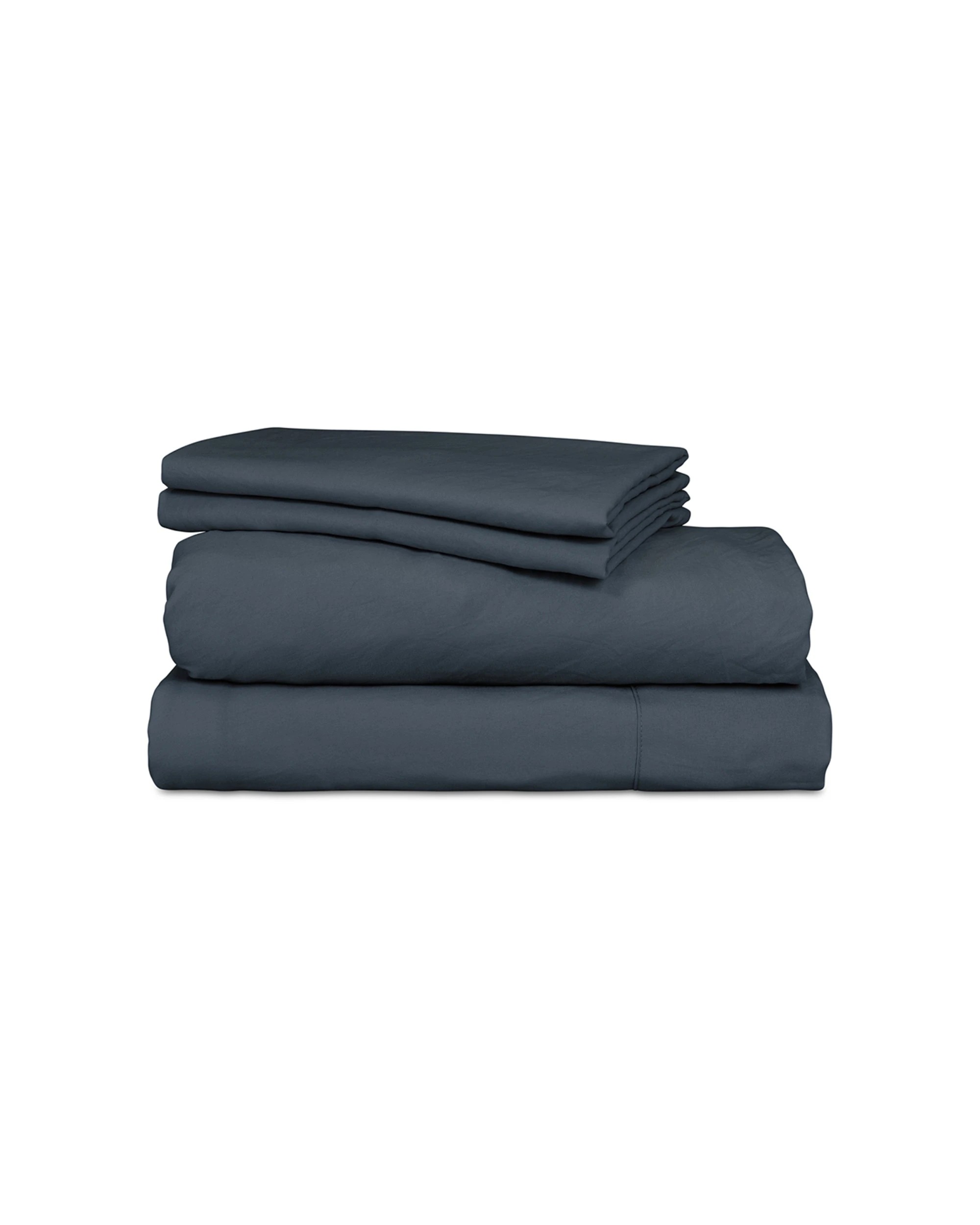 1 Ardor Boudoir Vintage Washed Polyester Sheet Set - Double Bed - Blue, 1 of 1