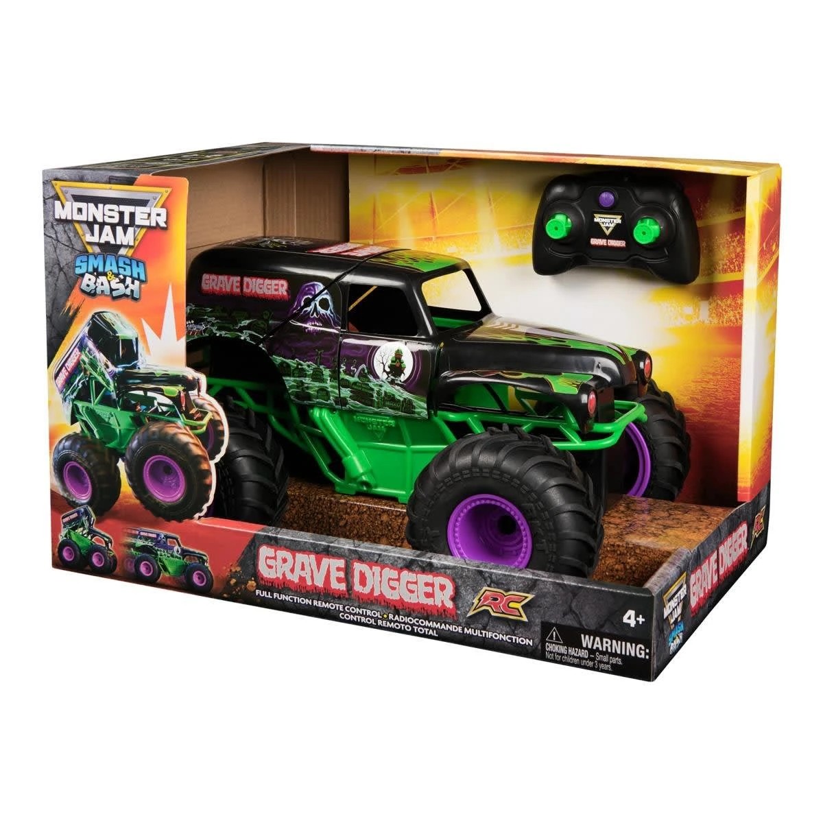 1 Monster Jam Smash & Bash Grave Digger RC, 1 of 7