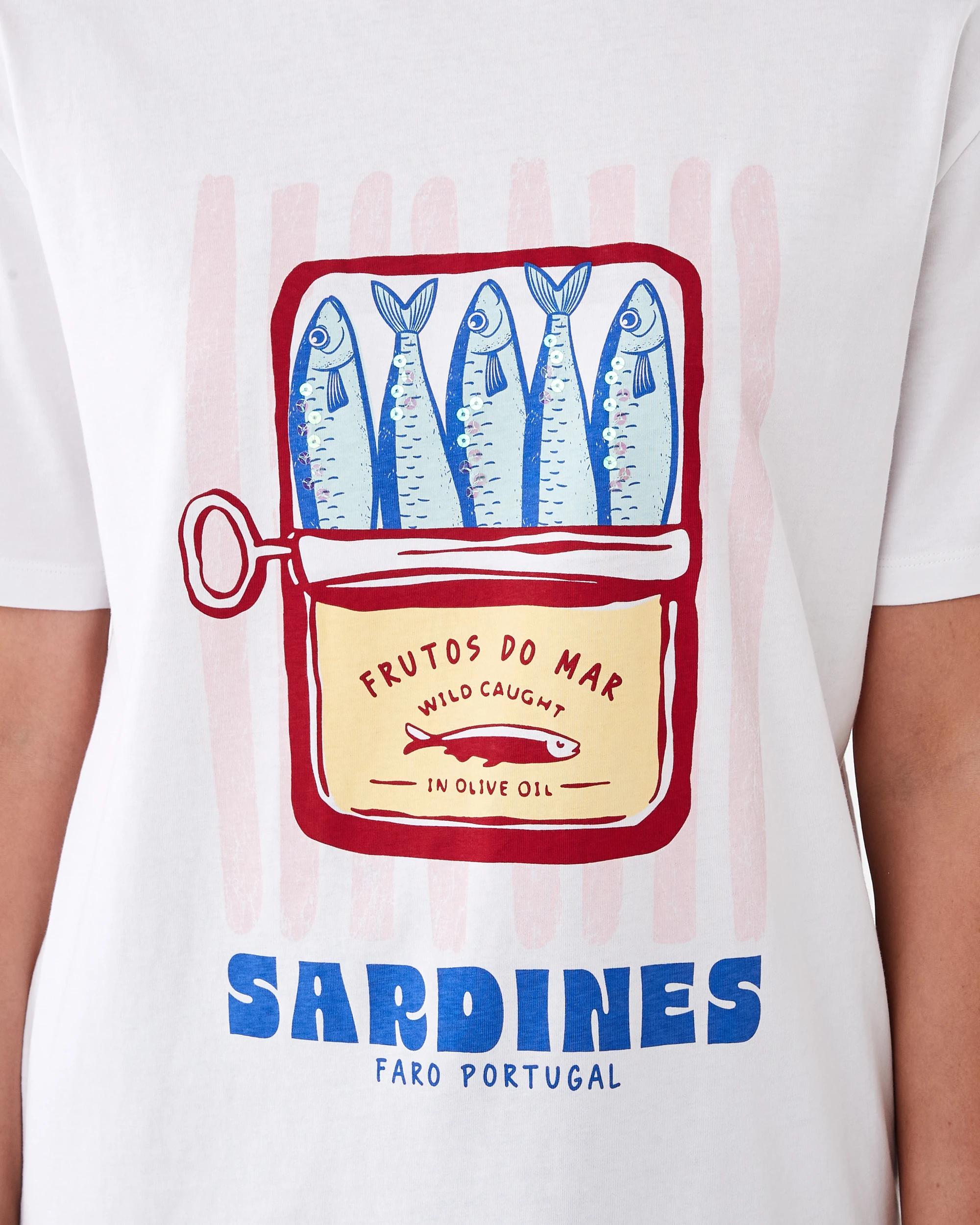 5 Short Sleeve Oversized Boyfriend T-shirt Sardines, 5 of 5