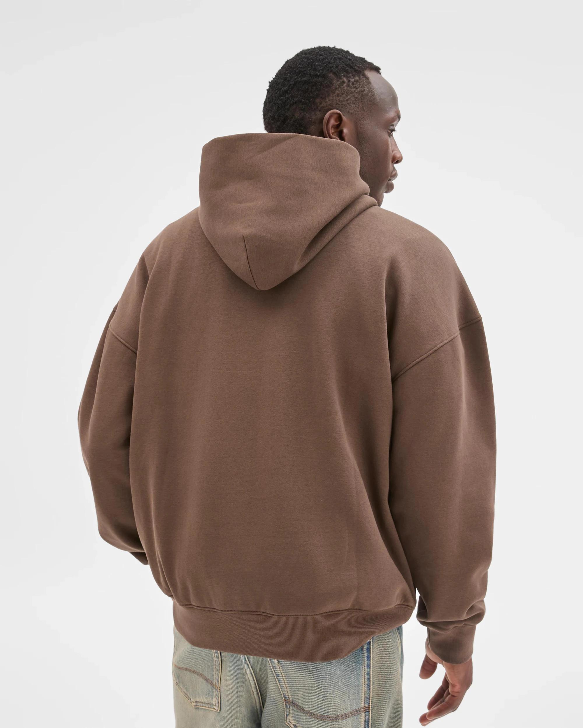 4 Commons Australian Cotton Blend Heavyweight Oversized Hoodie CHOCOLATE, 4 of 6