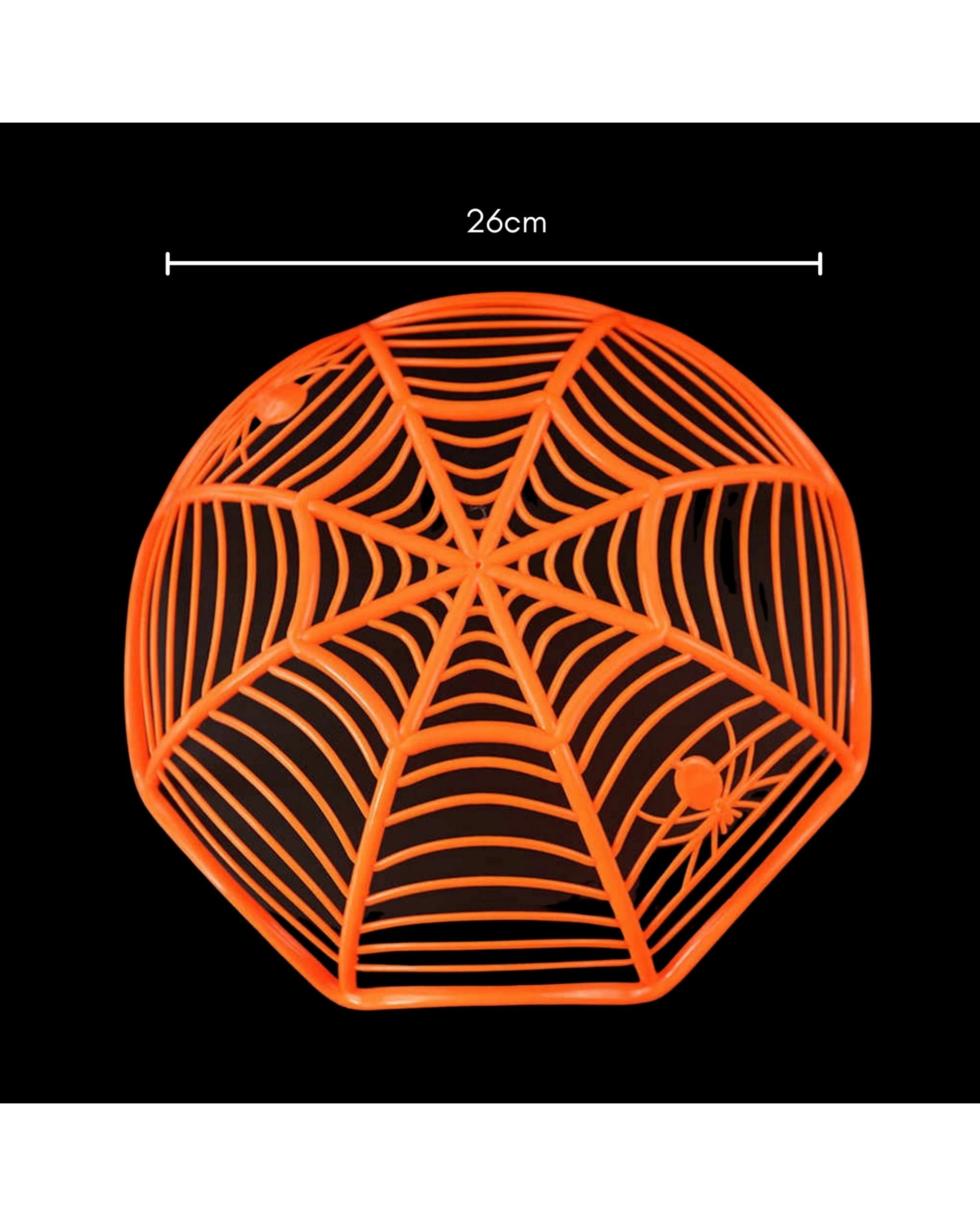 2 JD Party Spider Web Plastic Basket Bowl - Orange, 2 of 2