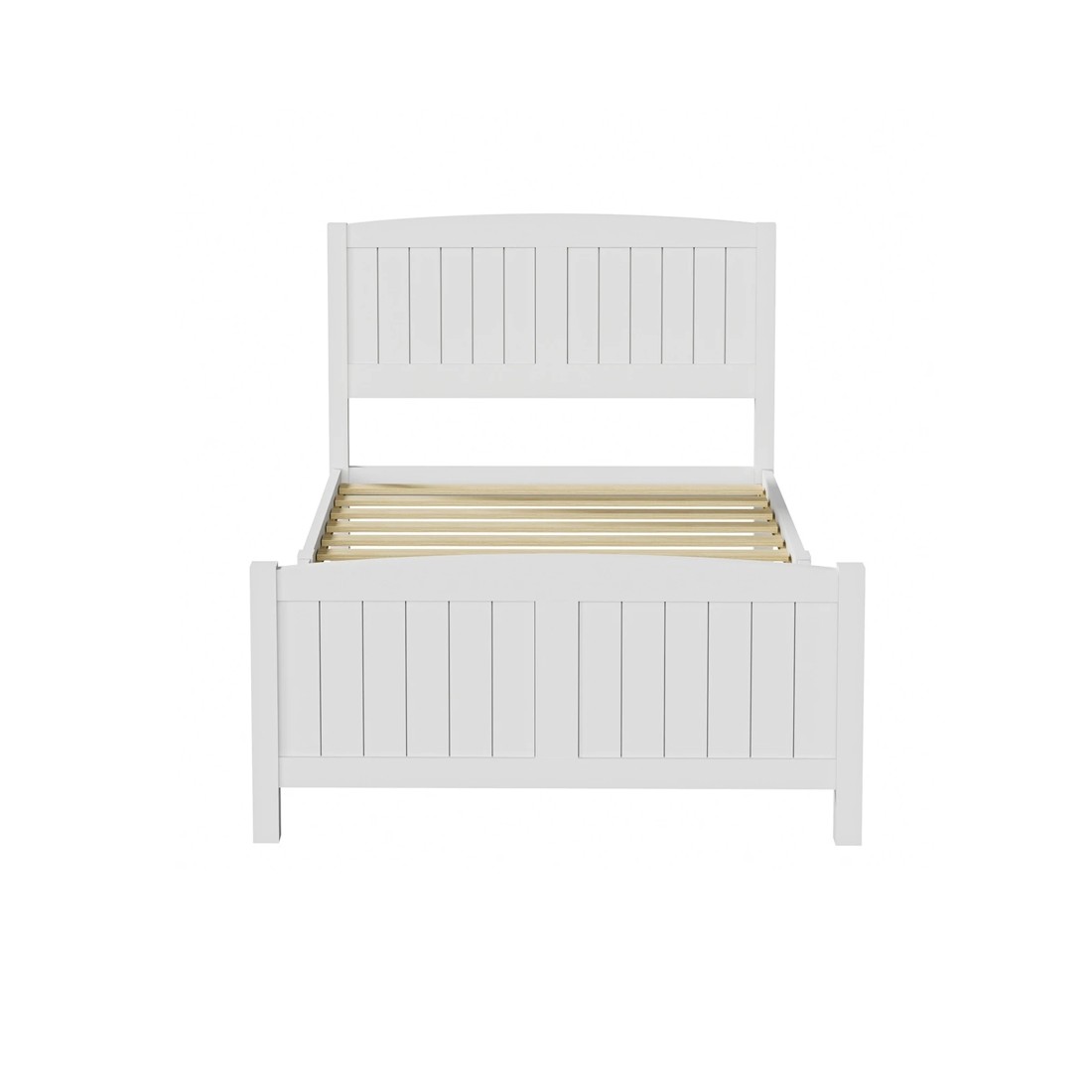 6 Oikiture Bed Frame King Singe Size Wooden Base Timber Platform
 - White, 6 of 10
