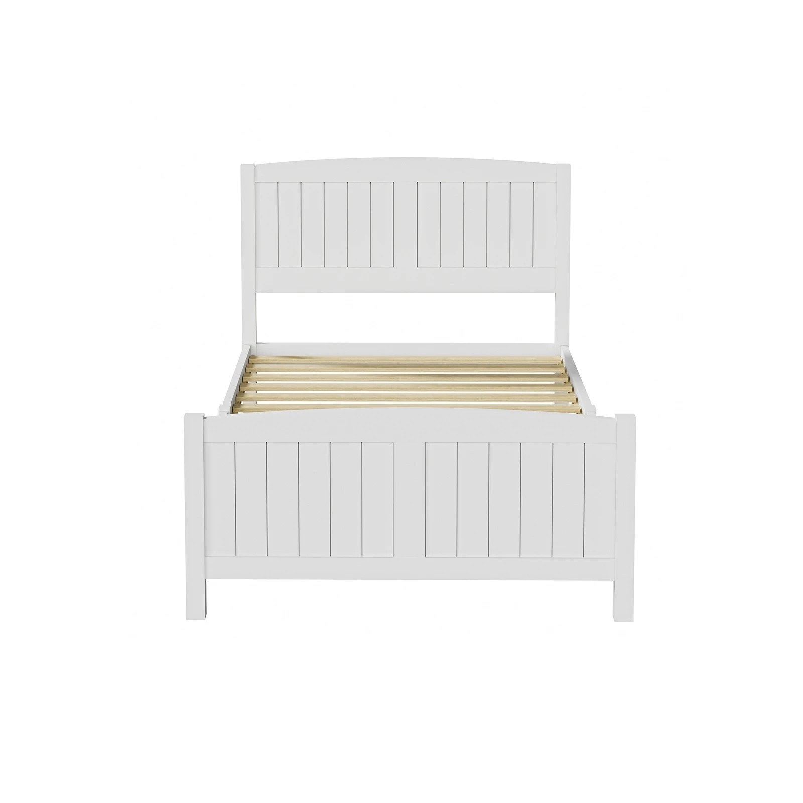 6 Oikiture Bed Frame King Singe Size Wooden Base Timber Platform
 - White, 6 of 10