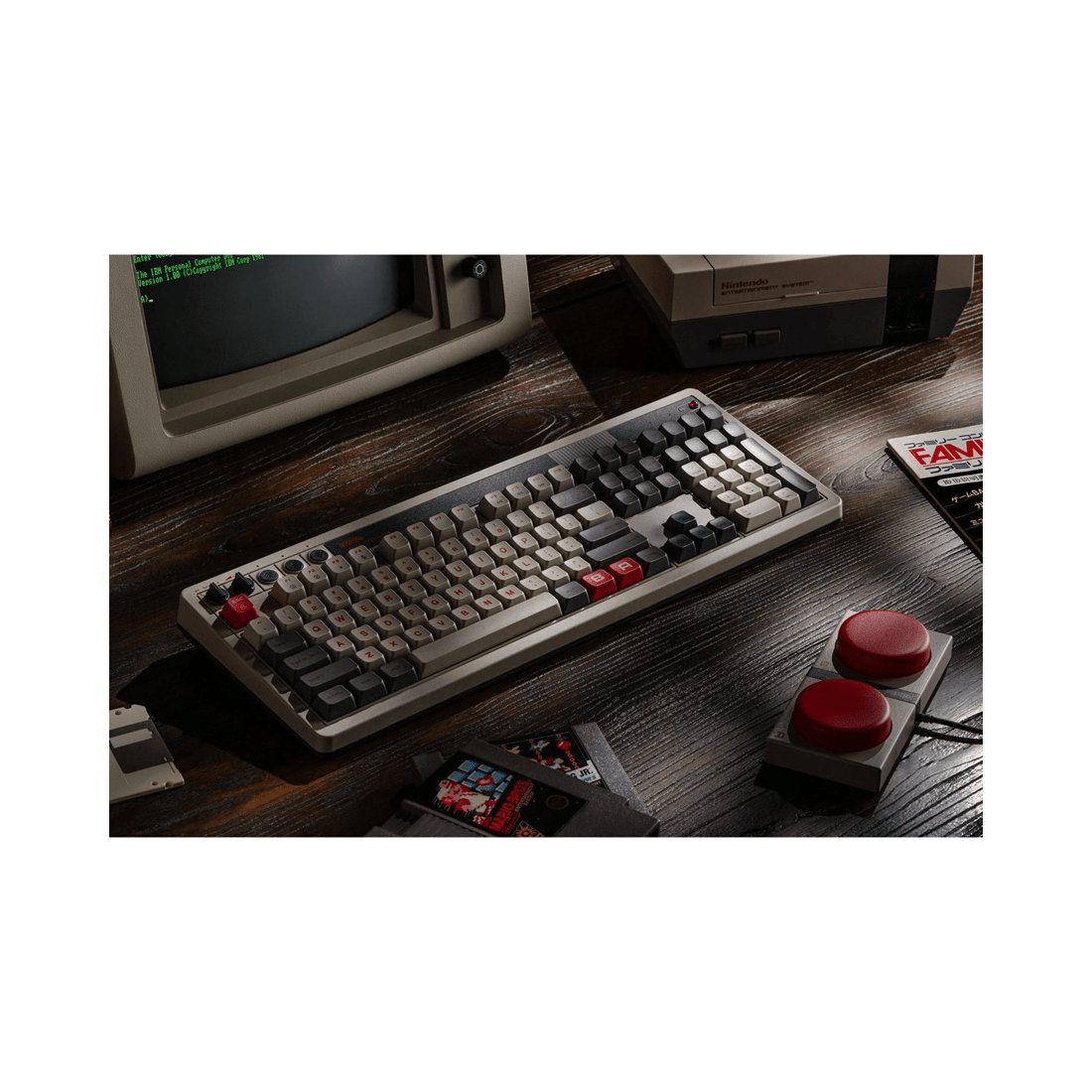 9 8BitDo Retro 108 Wireless Mechanical Keyboard - N Edition - Grey, 9 of 10