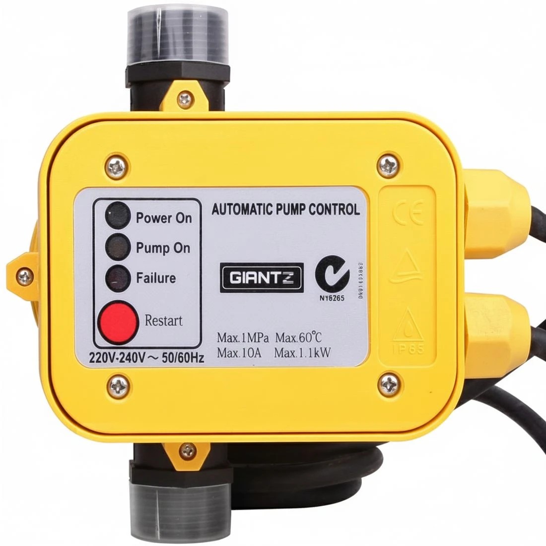 6 Giantz Water Pressure Pump Controller Auto Switch Control Electric Electronic - Yellow, 6 of 8