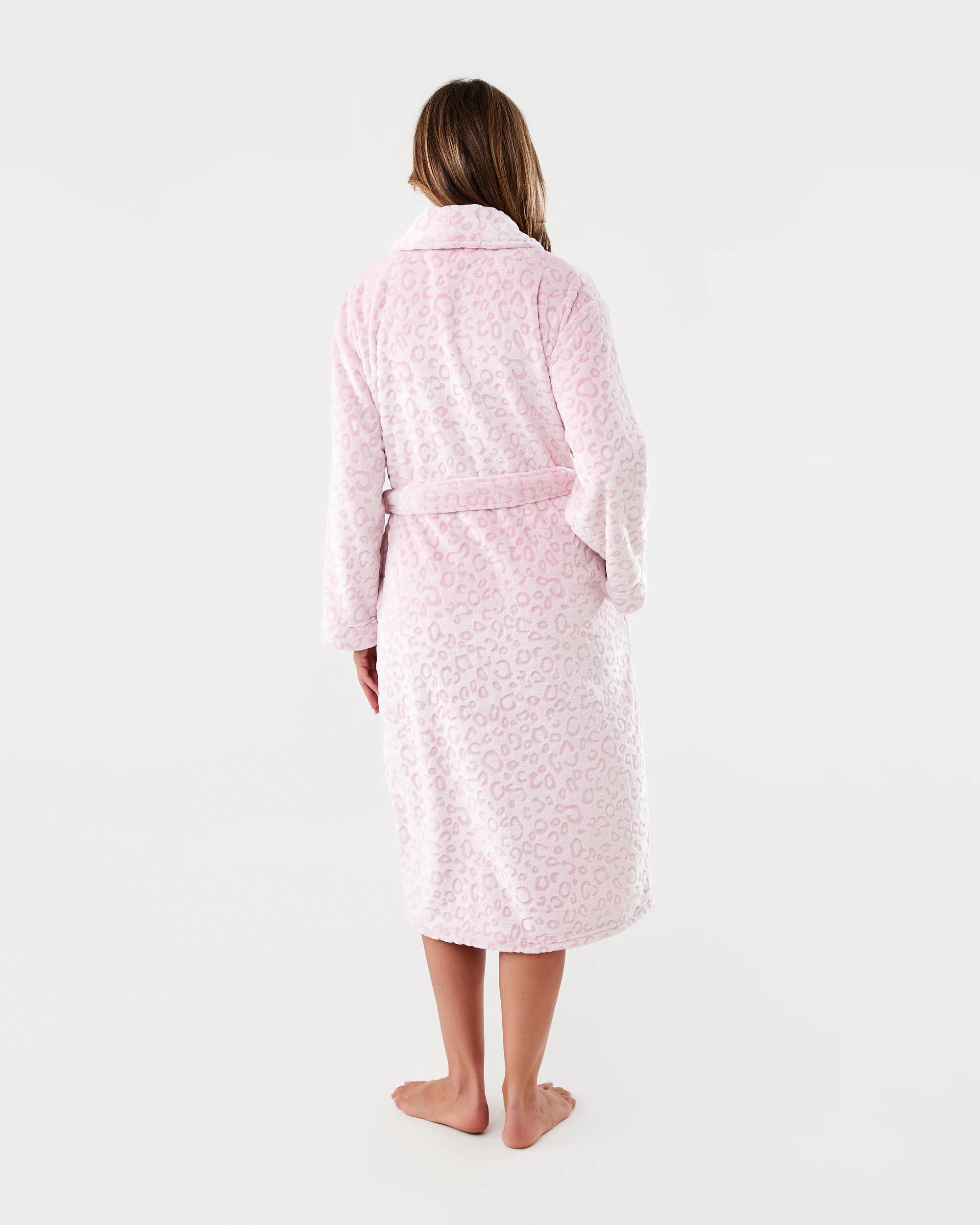3 Printed Fleece Gown Bllet Pink, 3 of 7