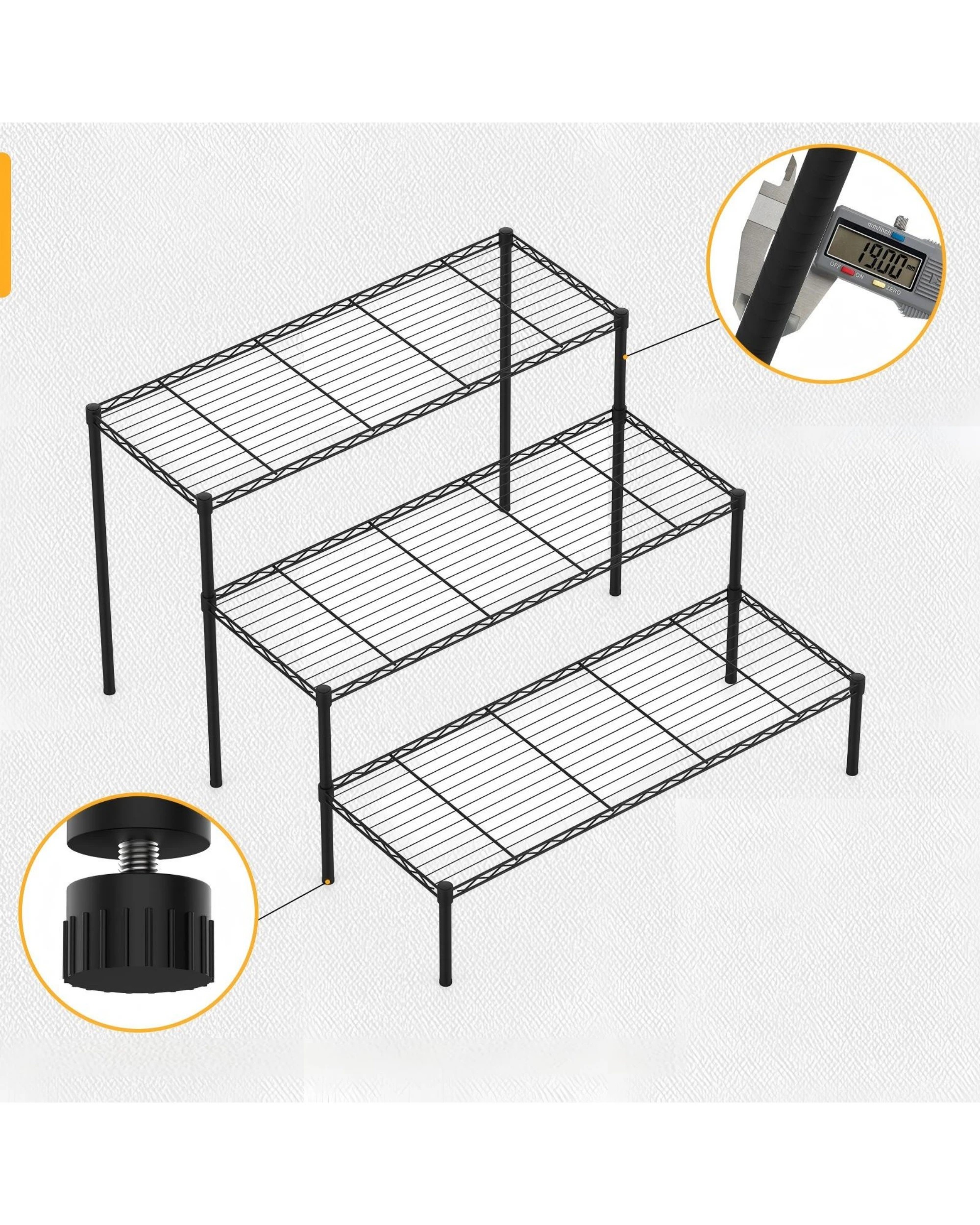 5 Advwin Plant Stand 3-Tier 2 Pack Outdoor Indoor Flower Pot Stands, 5 of 8