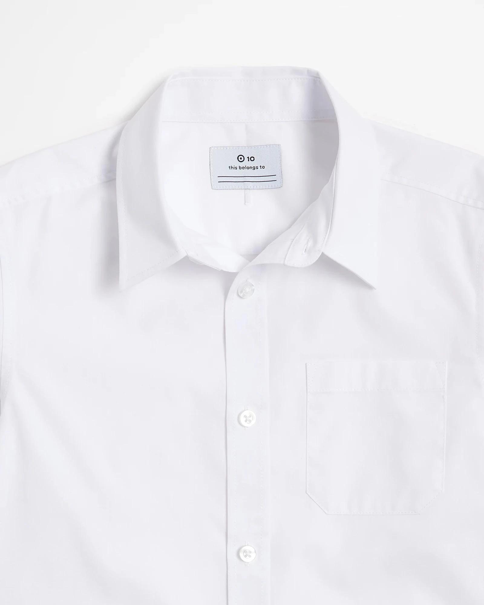 2 Target Kids Long Sleeve School Shirt WHITE, 2 of 3