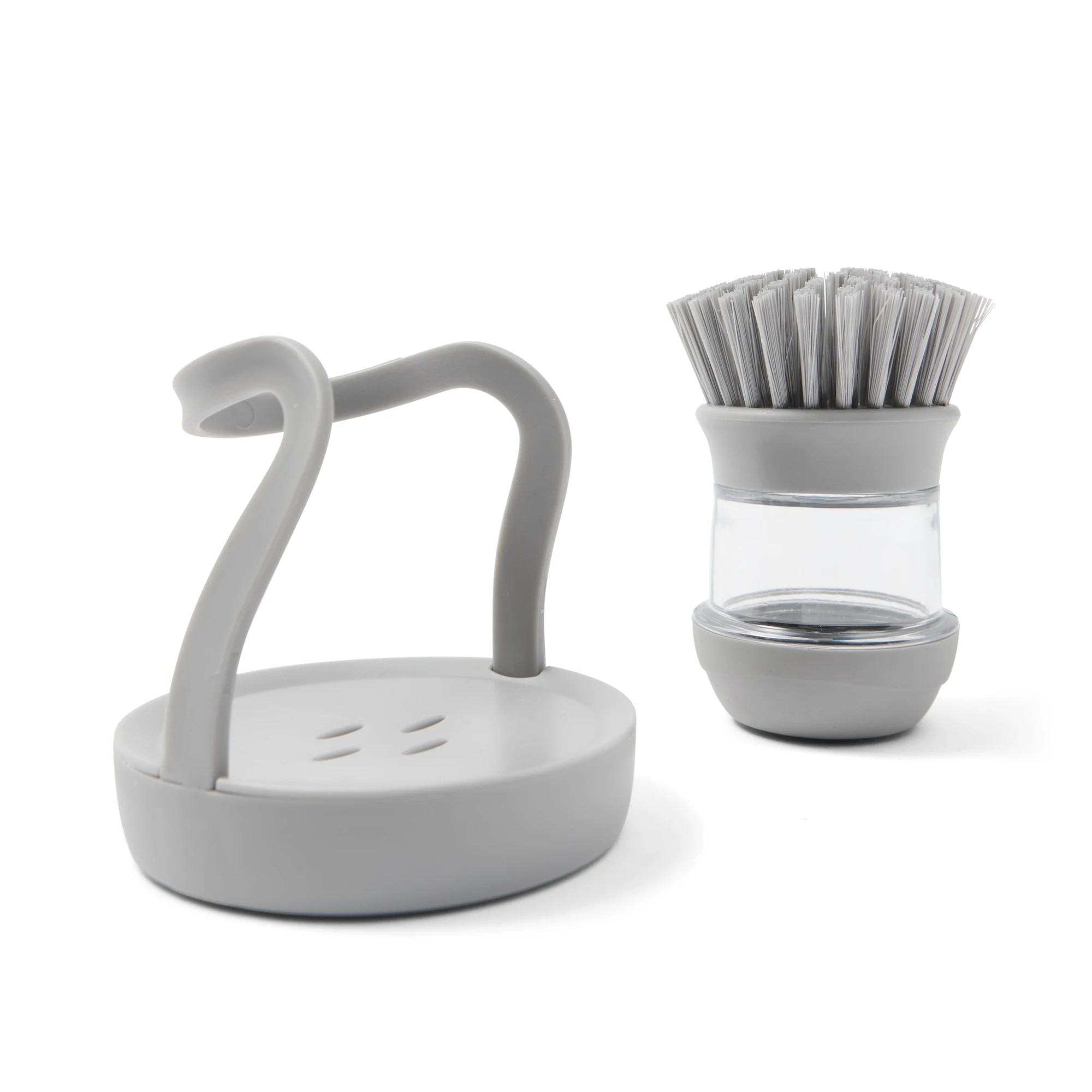 7 Soap Dispenser Dish Brush with Holder, 7 of 10