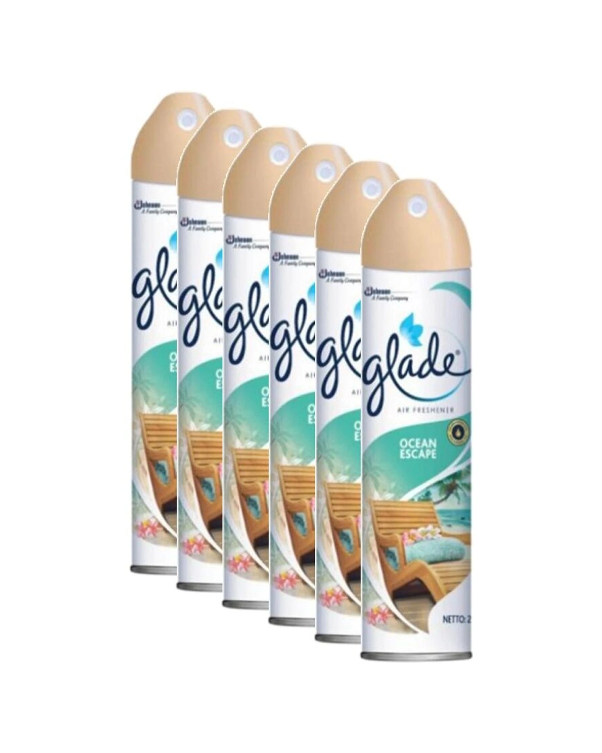 1 Glade 6PK Fresh Air Freshener Scented Spray Ocean Escape 225ml - Multi, 1 of 3